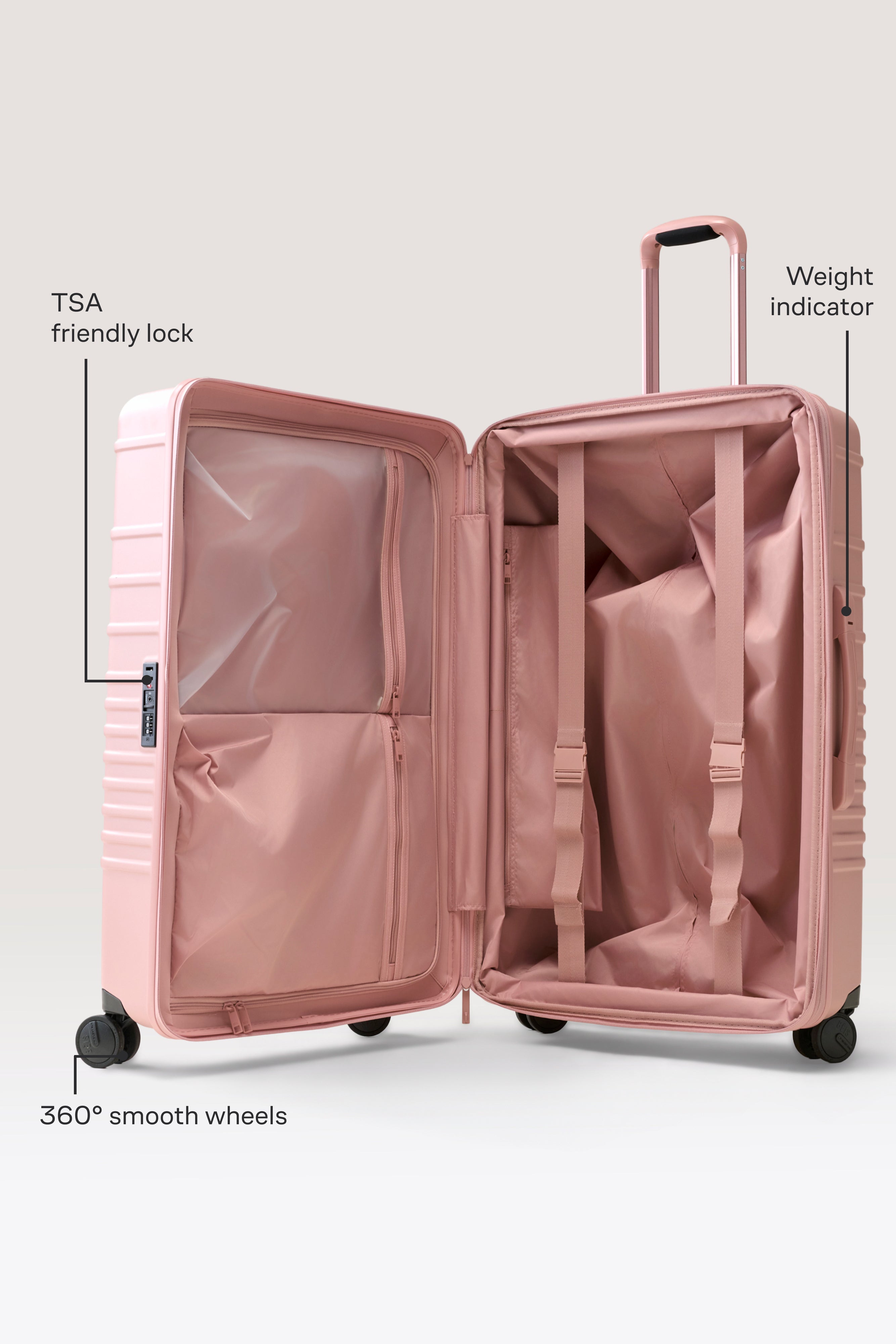 beis-check-in-large-roller-valise-soute-rose-atlas-rigide image 2