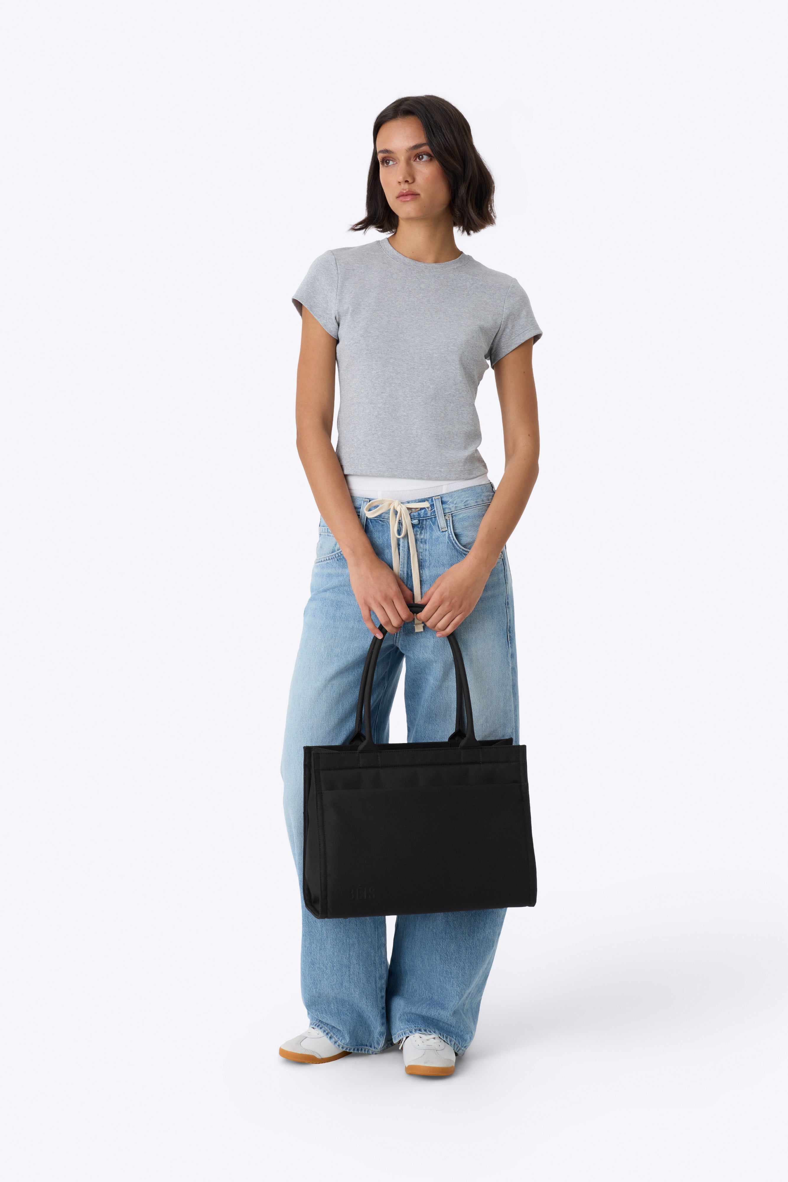 beis-book-tote-sac-cabas-noir-ordinateur-portable image 8