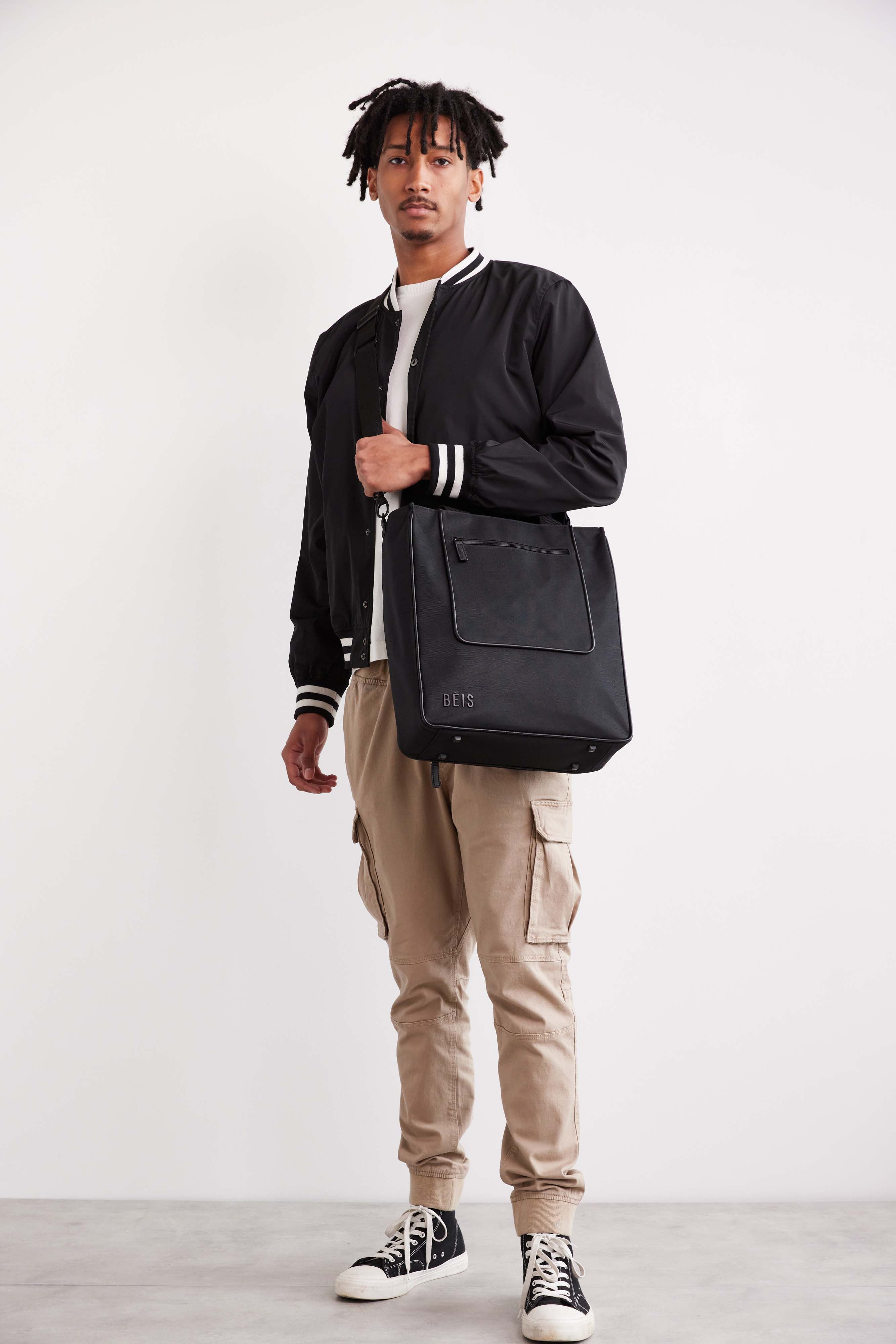 beis-north-to-south-tote-bag-noir-ordinateur image 5