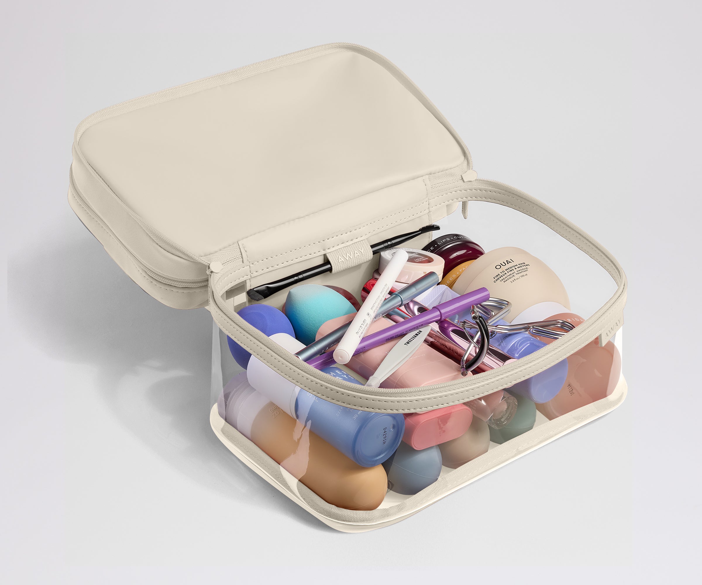 away-clear-cosmetic-case-trousse-toilette-blanc-transparente image 2