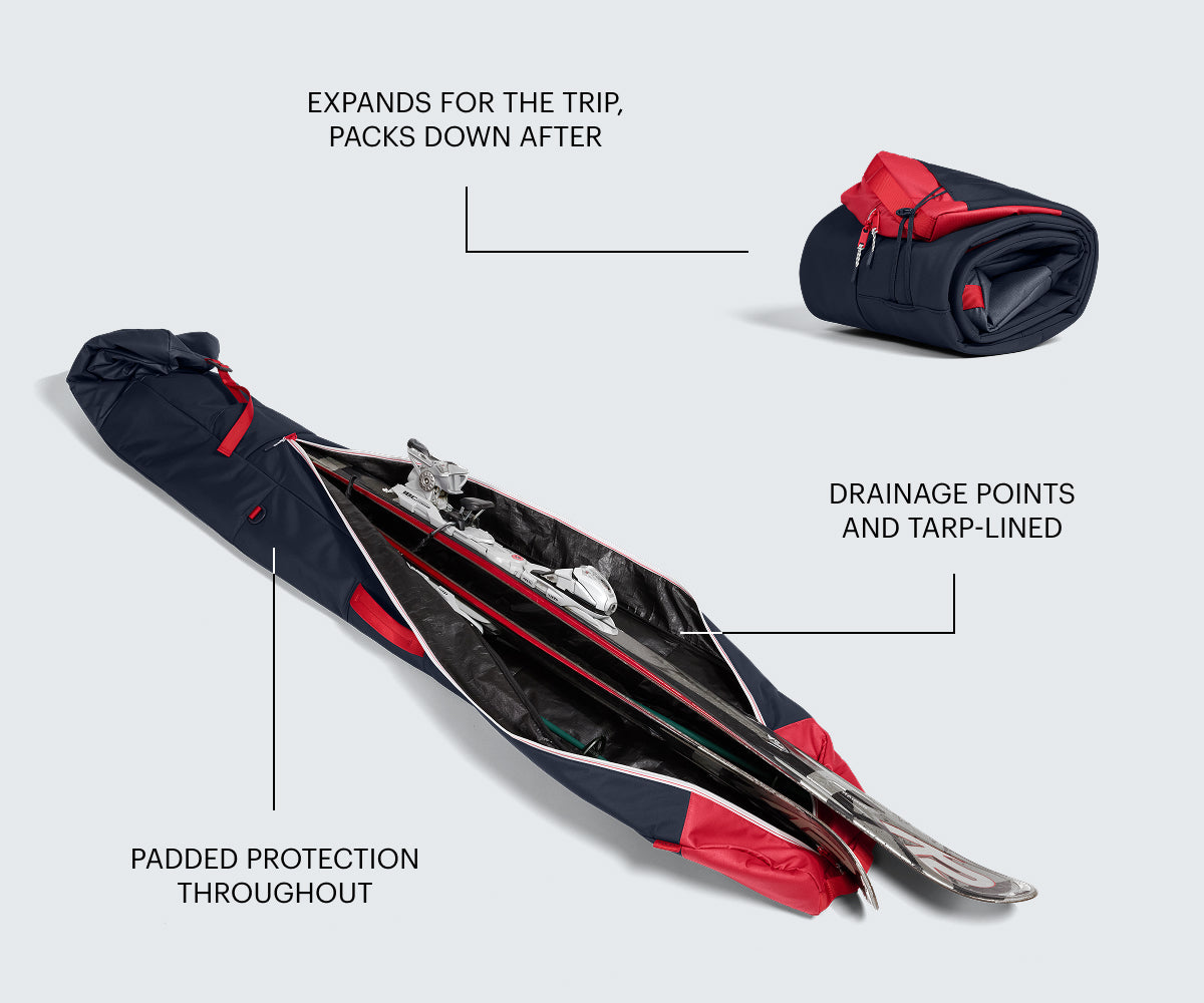 away-roll-top-ski-bag-sac-skis-bleu-marine-200-cm image 7