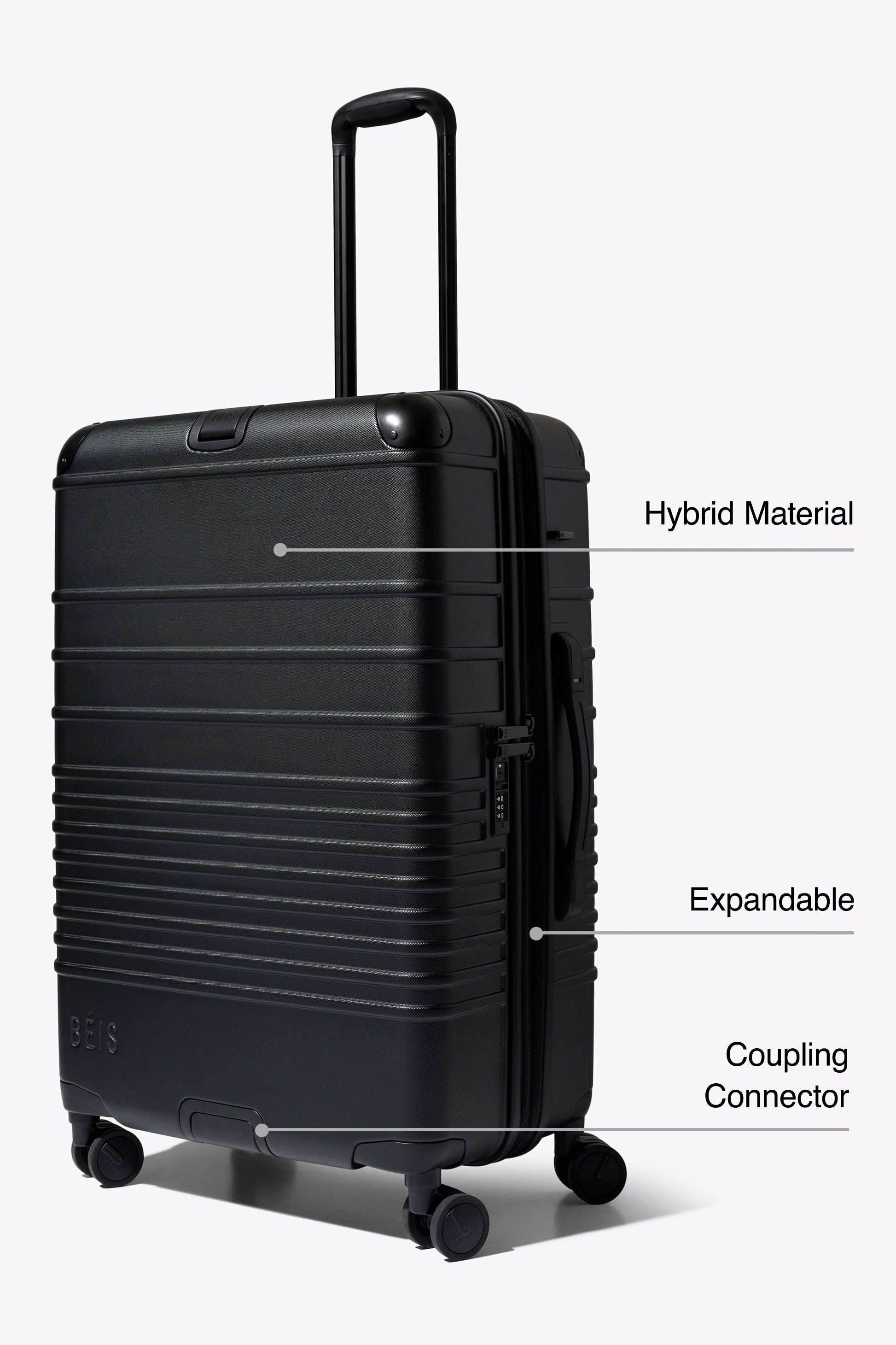 beis-hybrid-valise-soute-noir-rigide-roulettes image 2