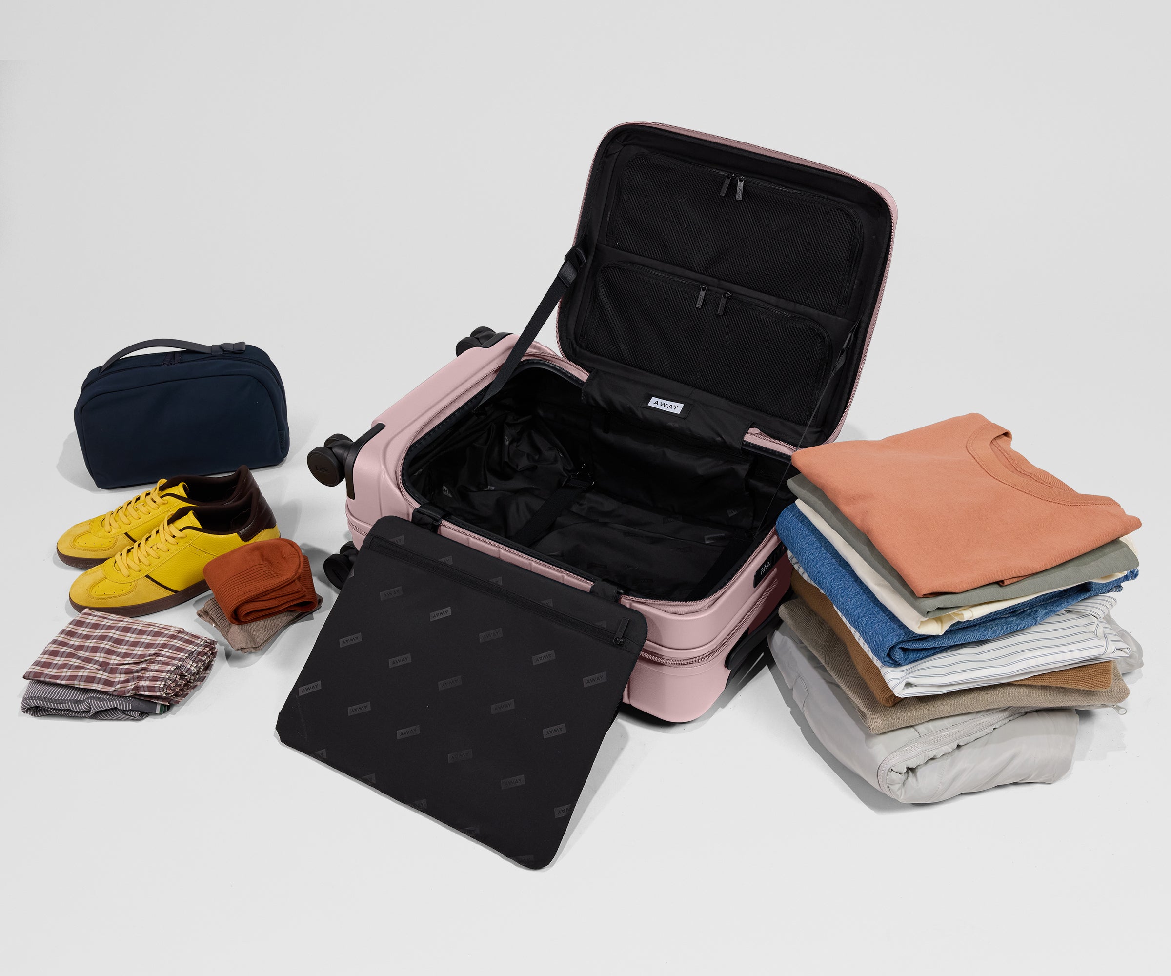 away-topside-bigger-carry-on-valise-cabine-rose-poudr image 4