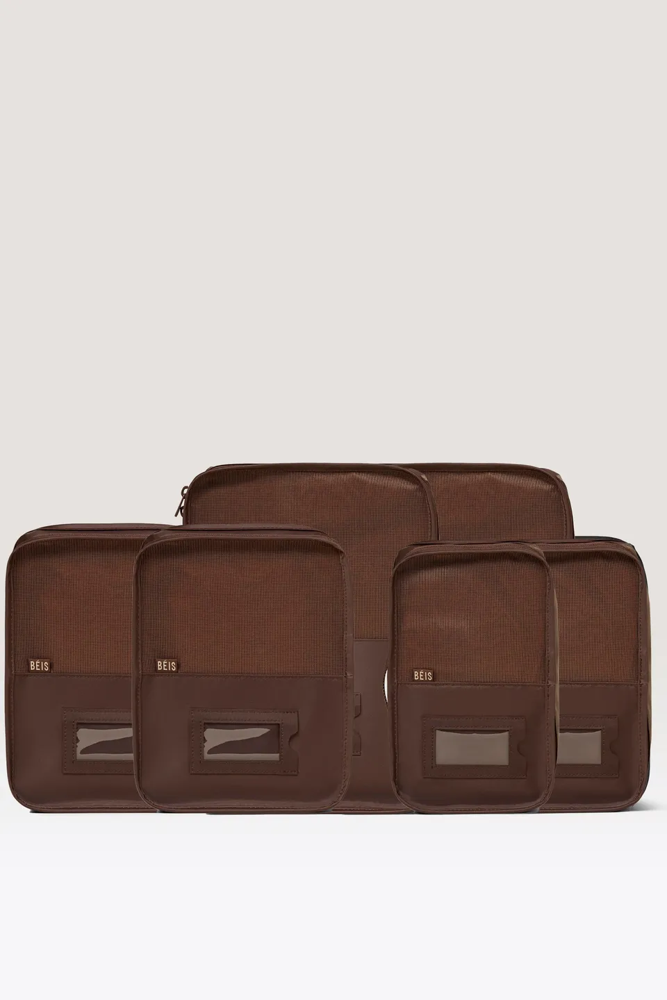 beis-accessories-packing-cube-set-6-organisateurs-marron image 1