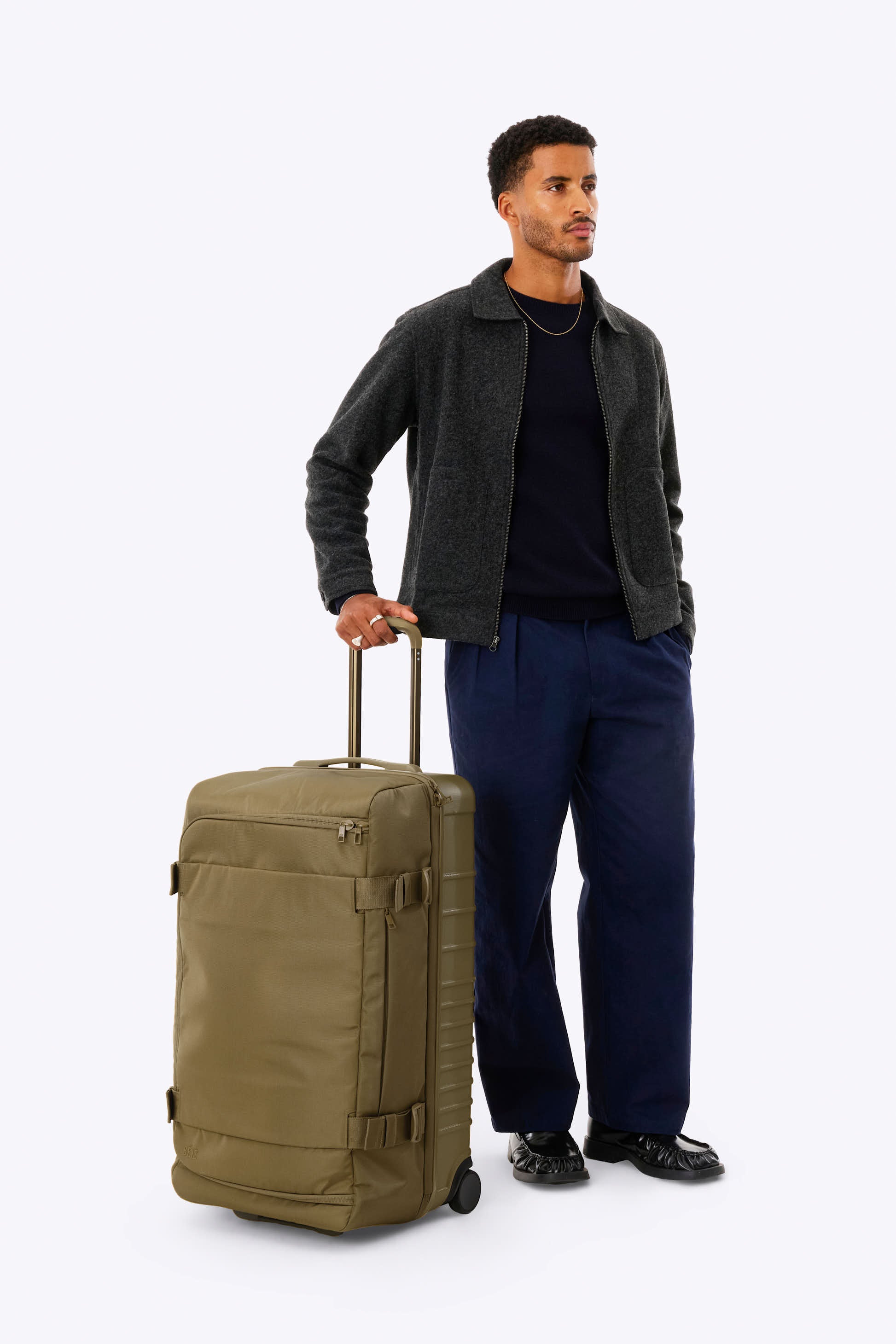 beis-check-in-pro-rolling-duffle-valise-soute-khaki image 3