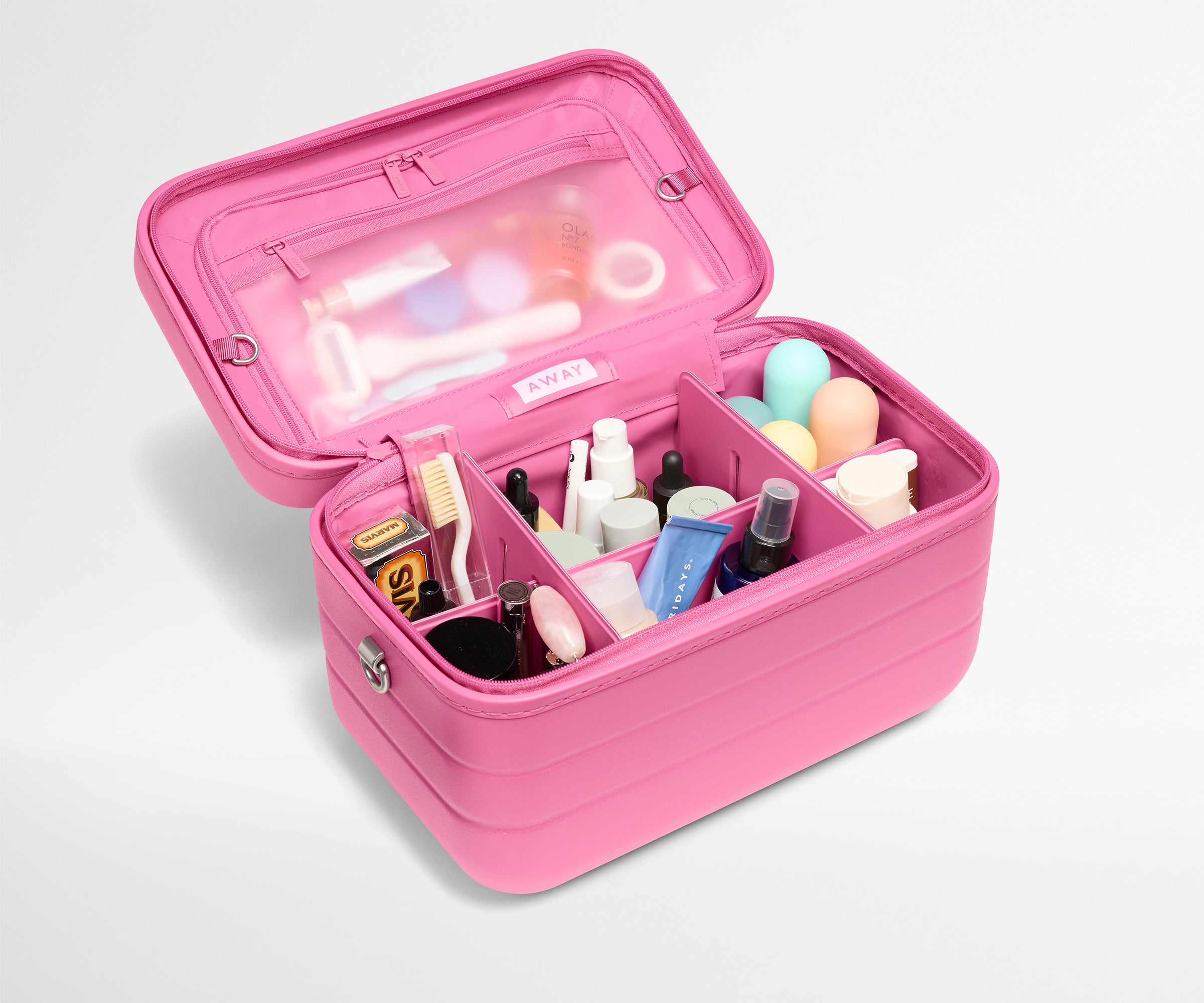 away-train-case-trousse-toilette-rose-rigide image 2