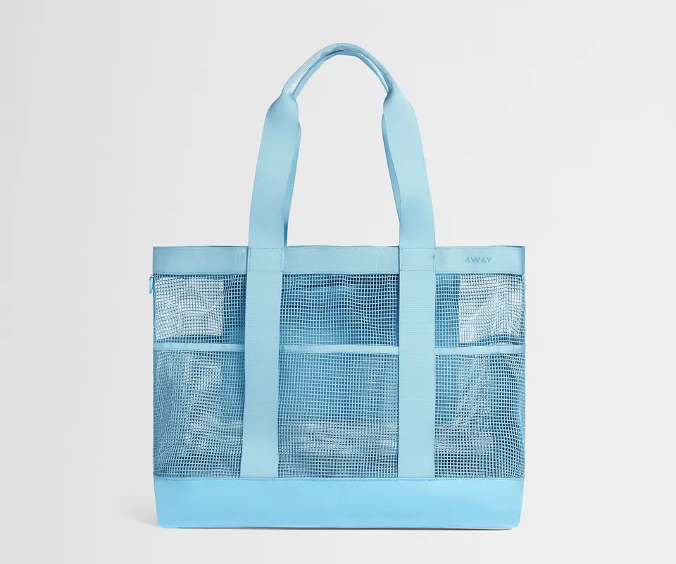 away-beach-tote-sac-de-plage-seaside-blue-filet image 1