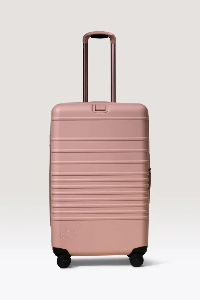 beis-the-medium-check-in-roller-valise-atlas-pink-rigide image 1