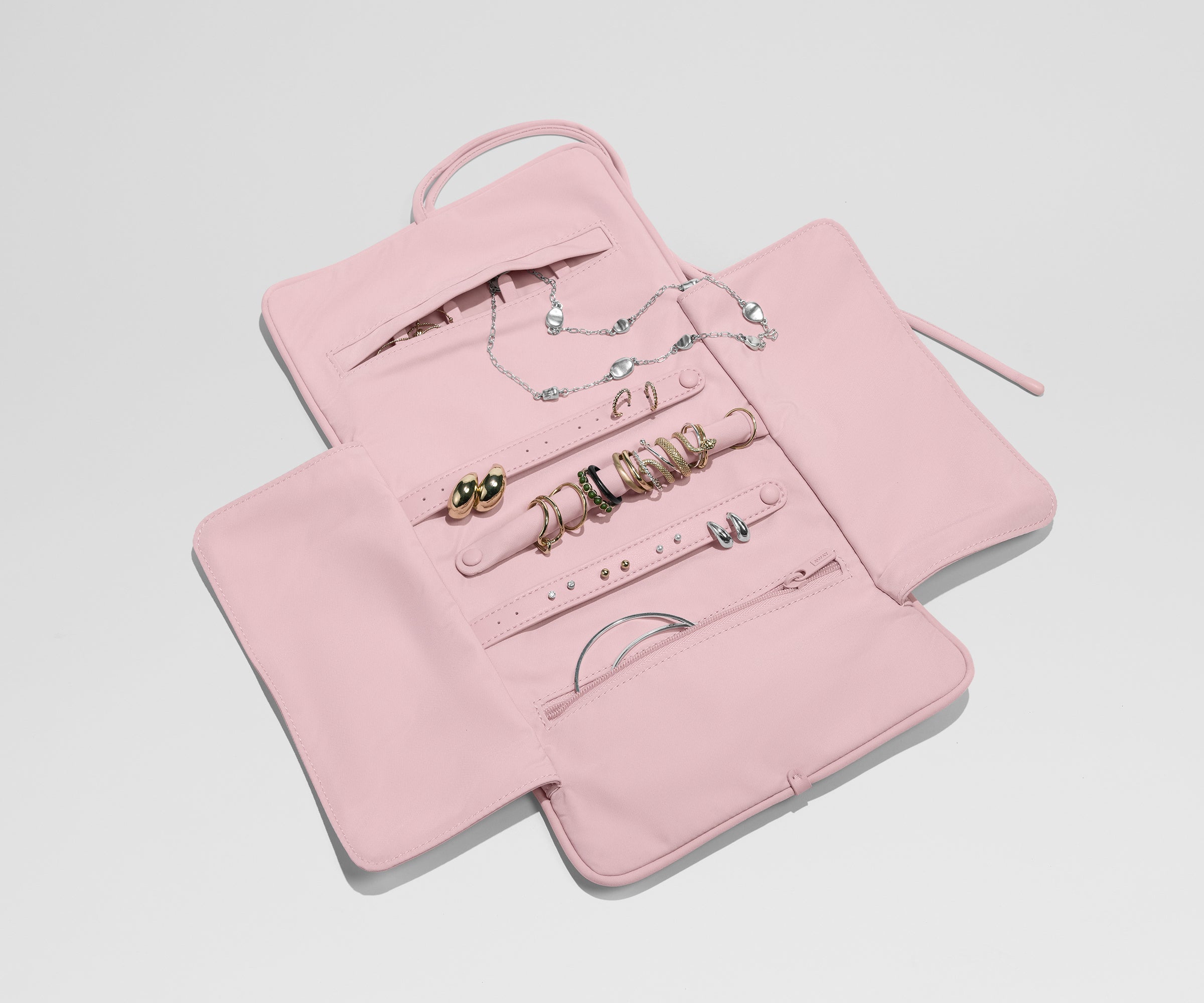away-featherlight-jewelry-roll-trousse-bijoux-blush-pink-2 image 2