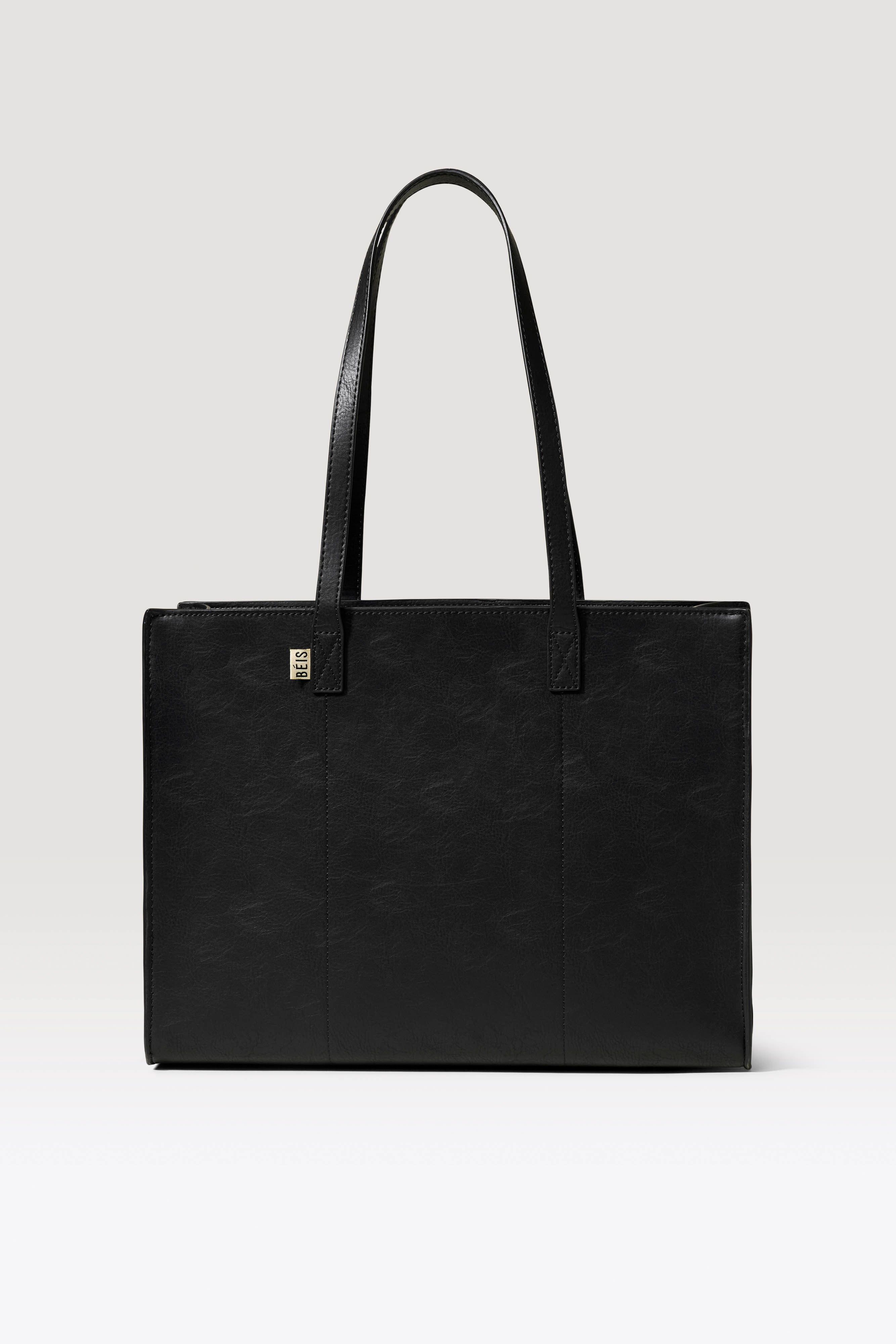 beis-the-work-tote-sac-tote-black-cuir-vegan image 1