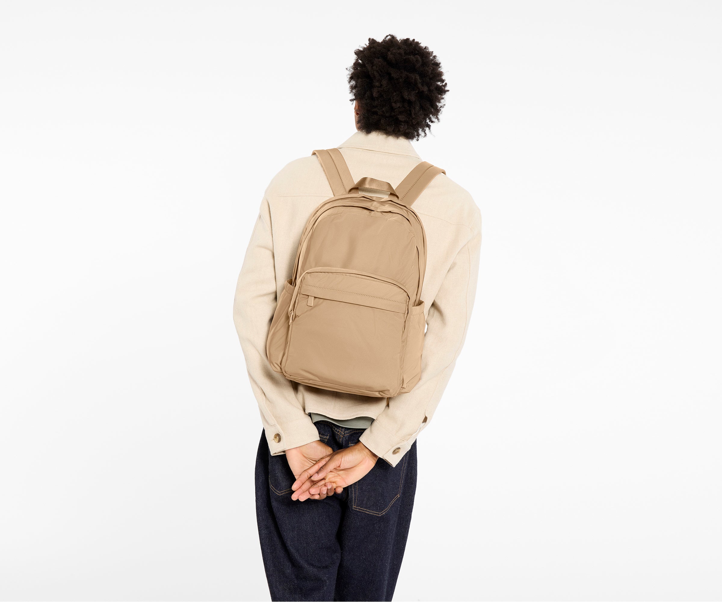 away-featherlight-sac-dos-ordinateur-camel-brown image 2