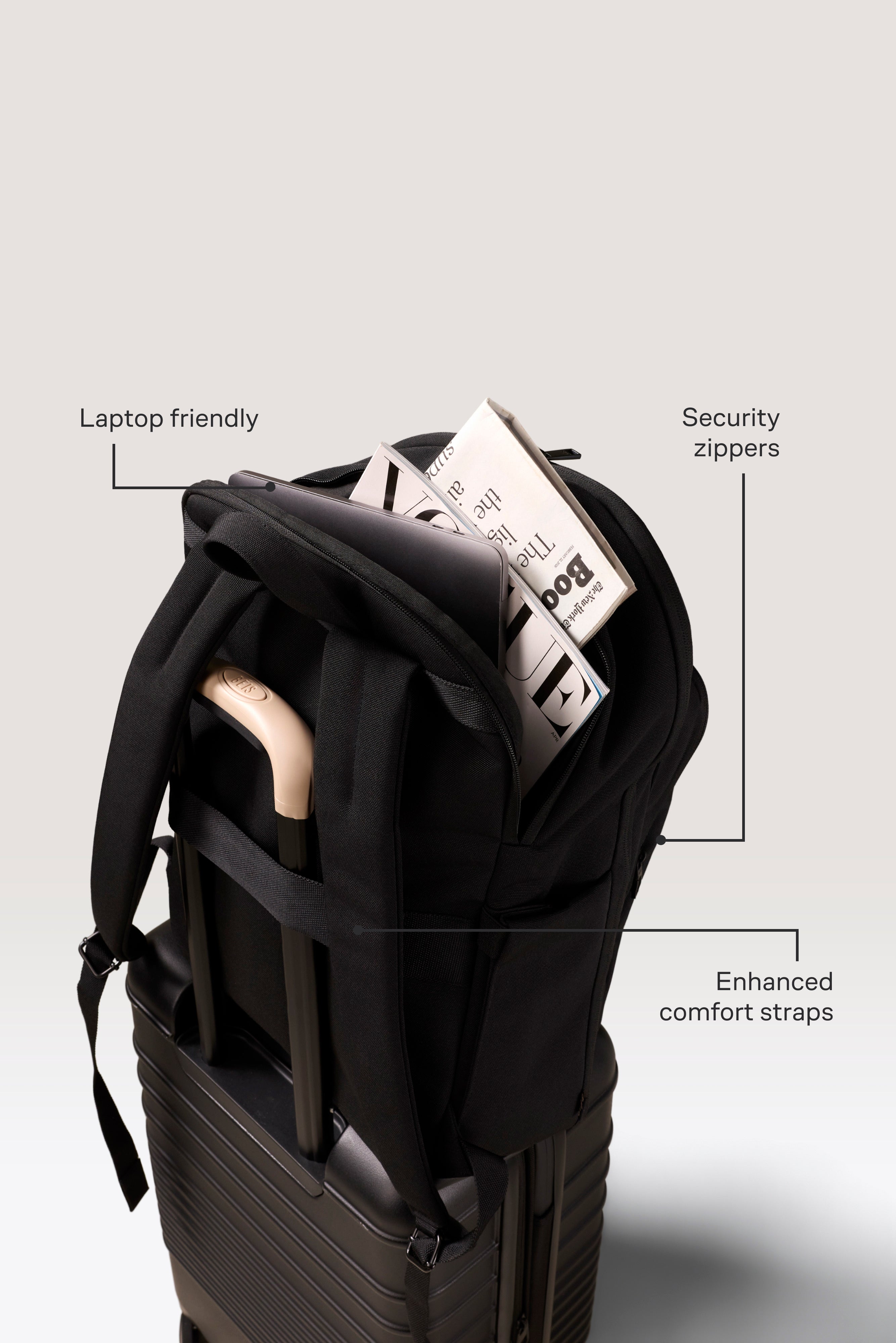 beis-travel-backpack-sac-dos-noir-ordinateur image 2