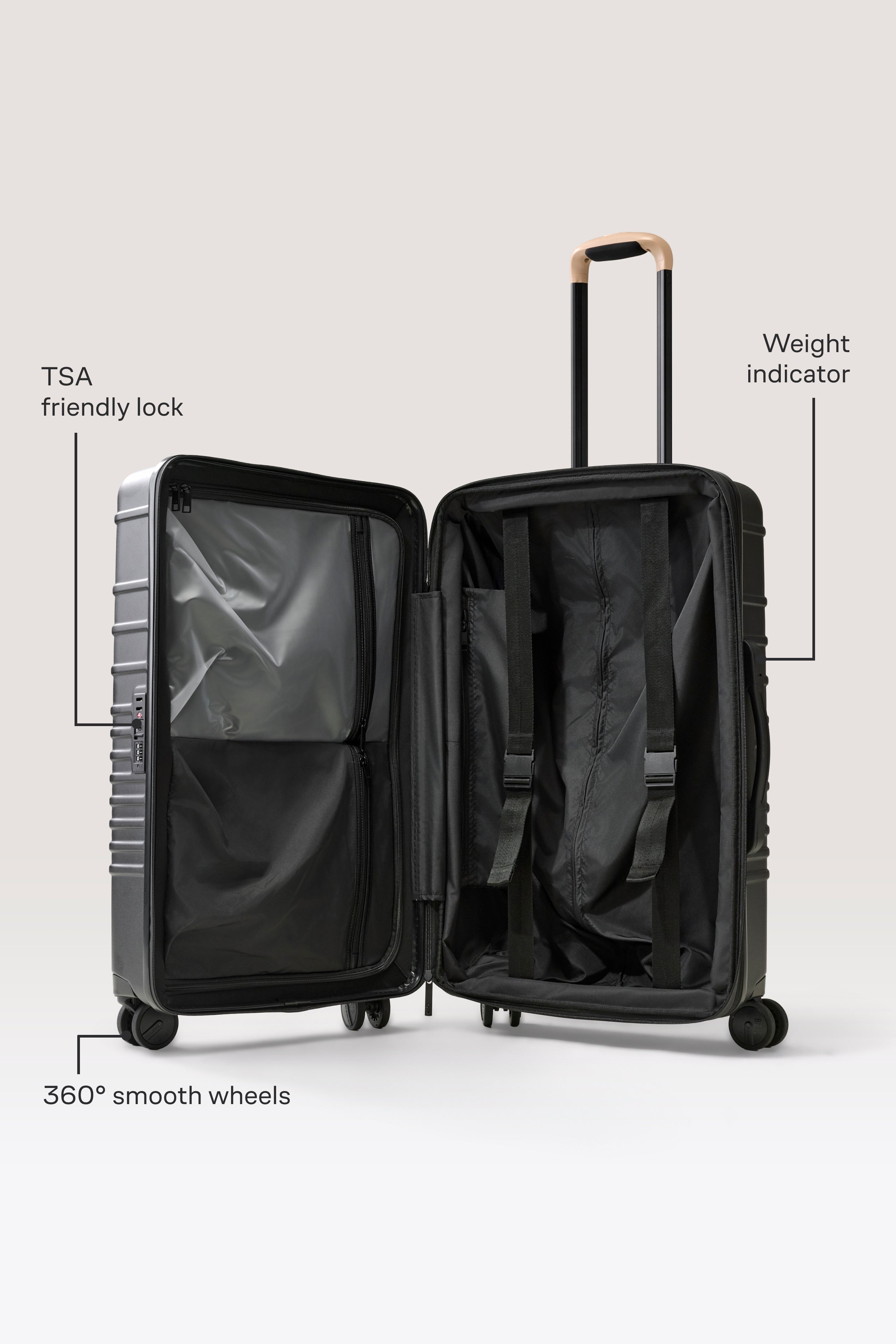 beis-the-medium-check-in-roller-valise-noire-rigide image 2