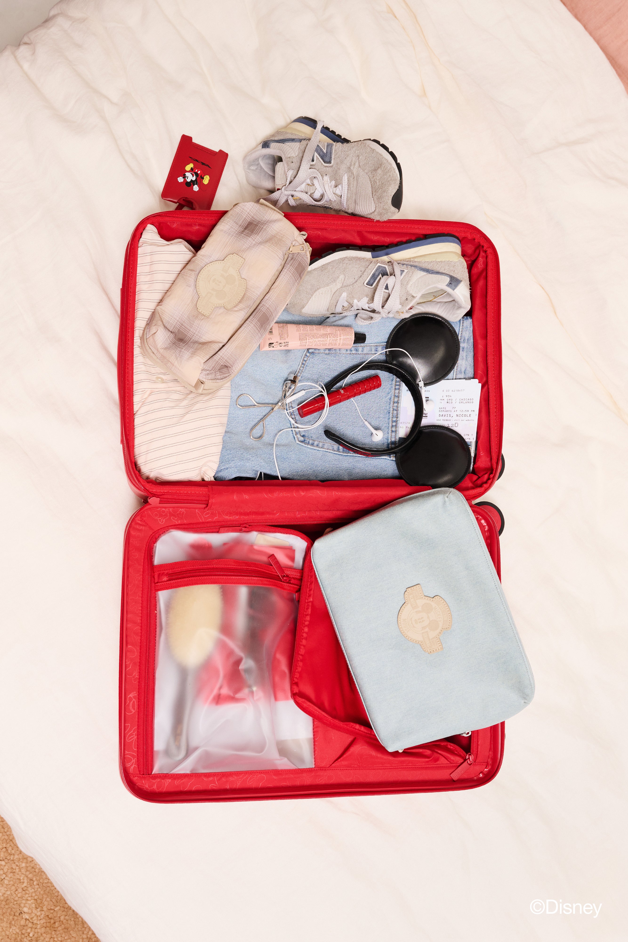 beis-carry-on-disney-valise-cabine-rigide-rouge-mickey image 3