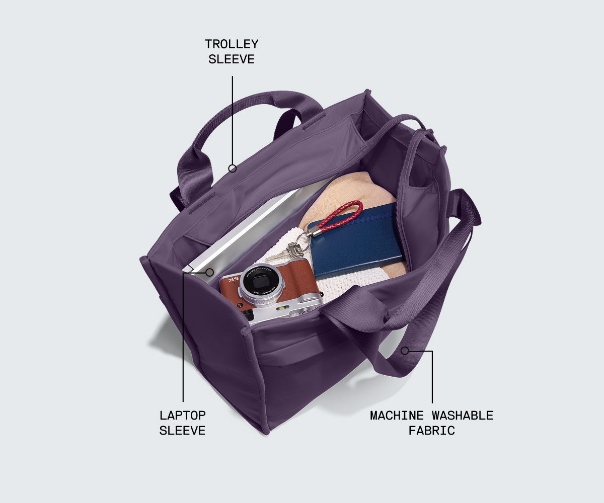 away-featherlight-daily-tote-cabas-misty-purple-ordinateur image 4