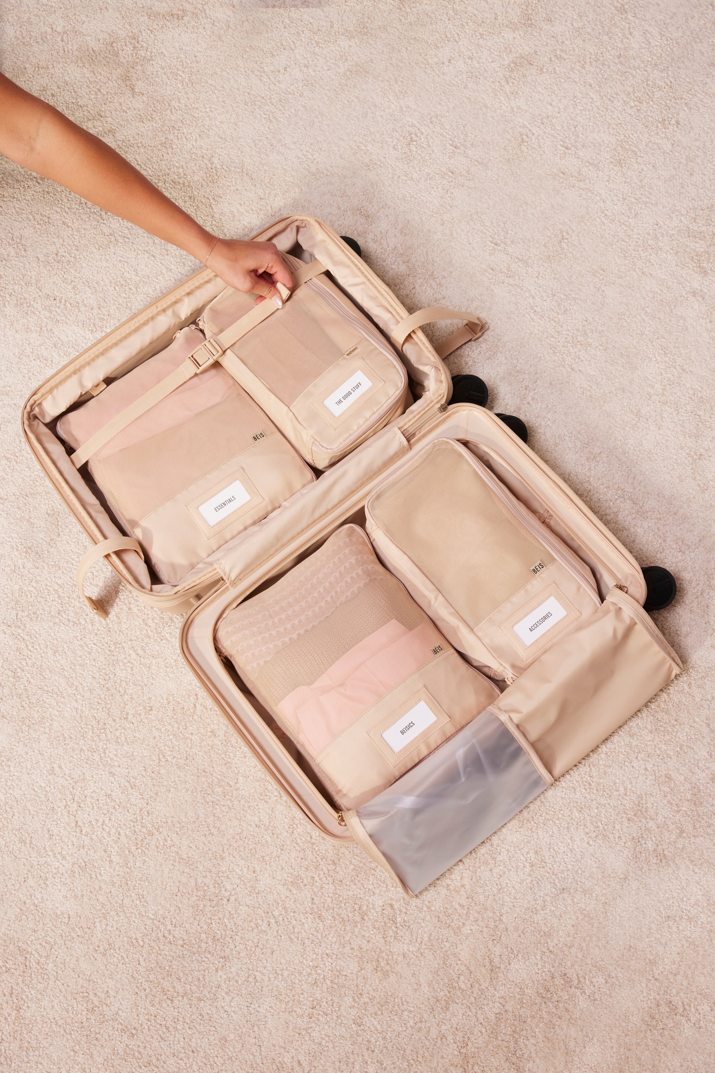 beis-compression-lot-4-cubes-rangement-beige-valise image 6