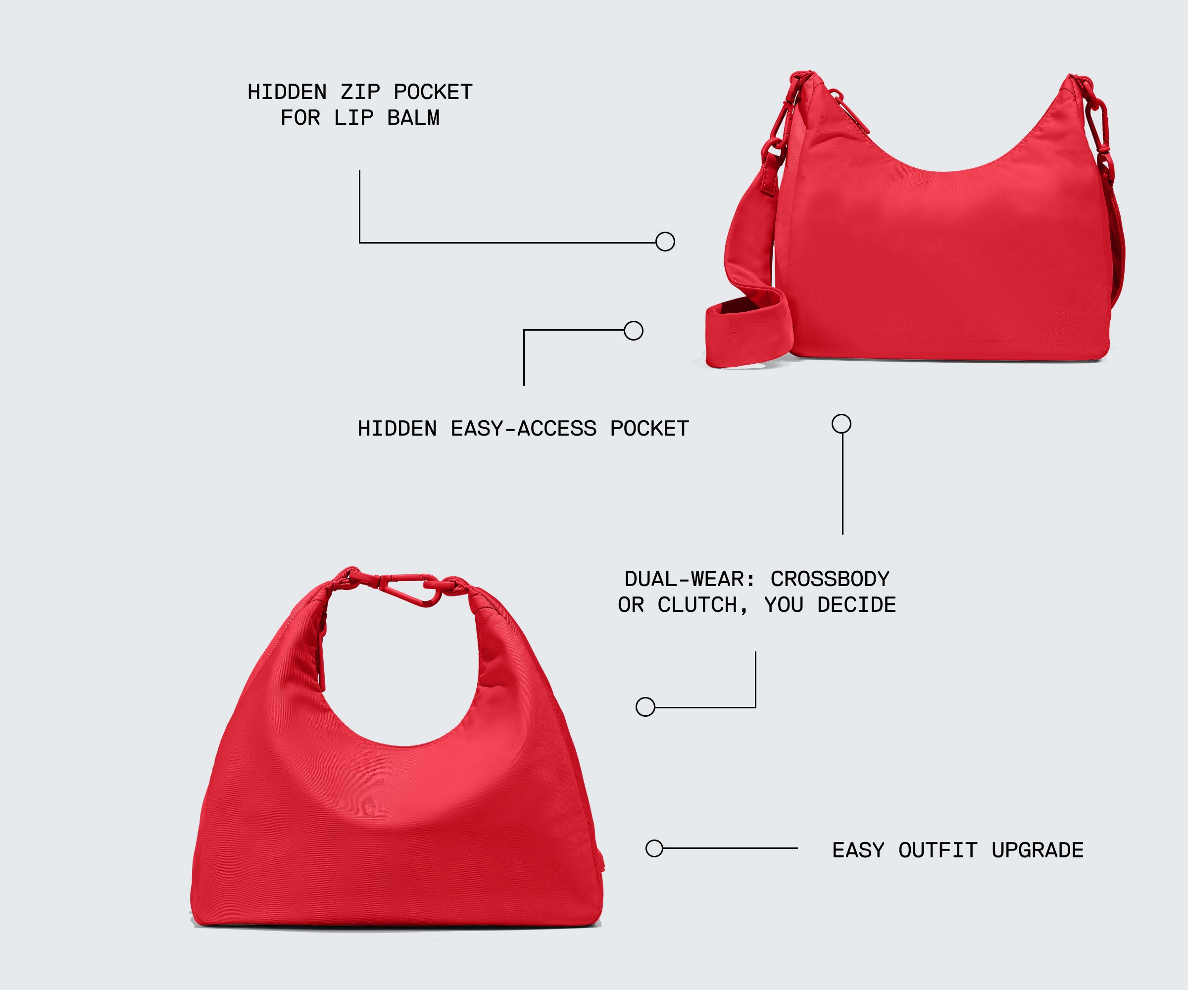 away-featherlight-duo-sac-bandouli-re-cherry-red image 4
