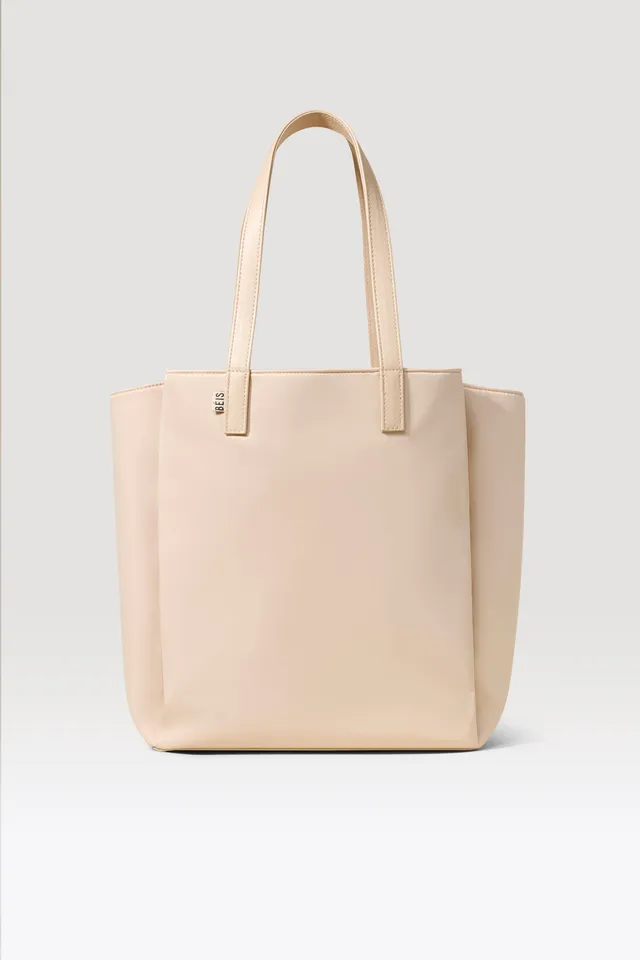 beis-commuter-tote-cabas-beige-nylon-13-pouces image 1