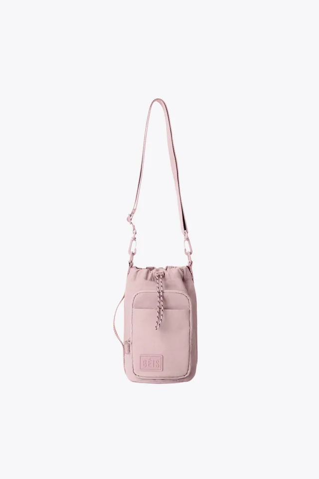 beis-magnetic-sling-porte-gourde-rose-poche-zip-aimant image 1