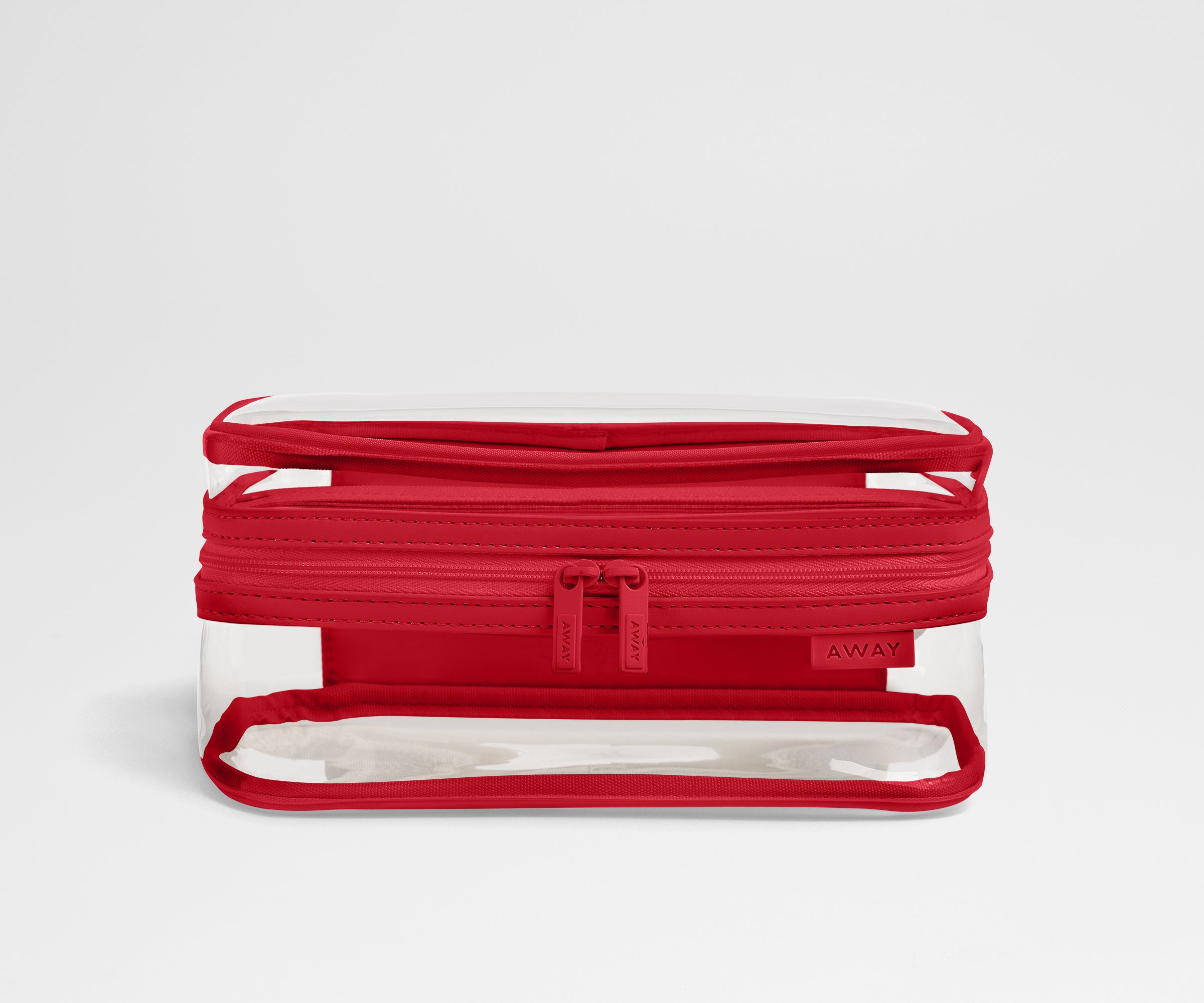 away-clear-toiletry-bag-trousse-toilette-cherry-red image 1
