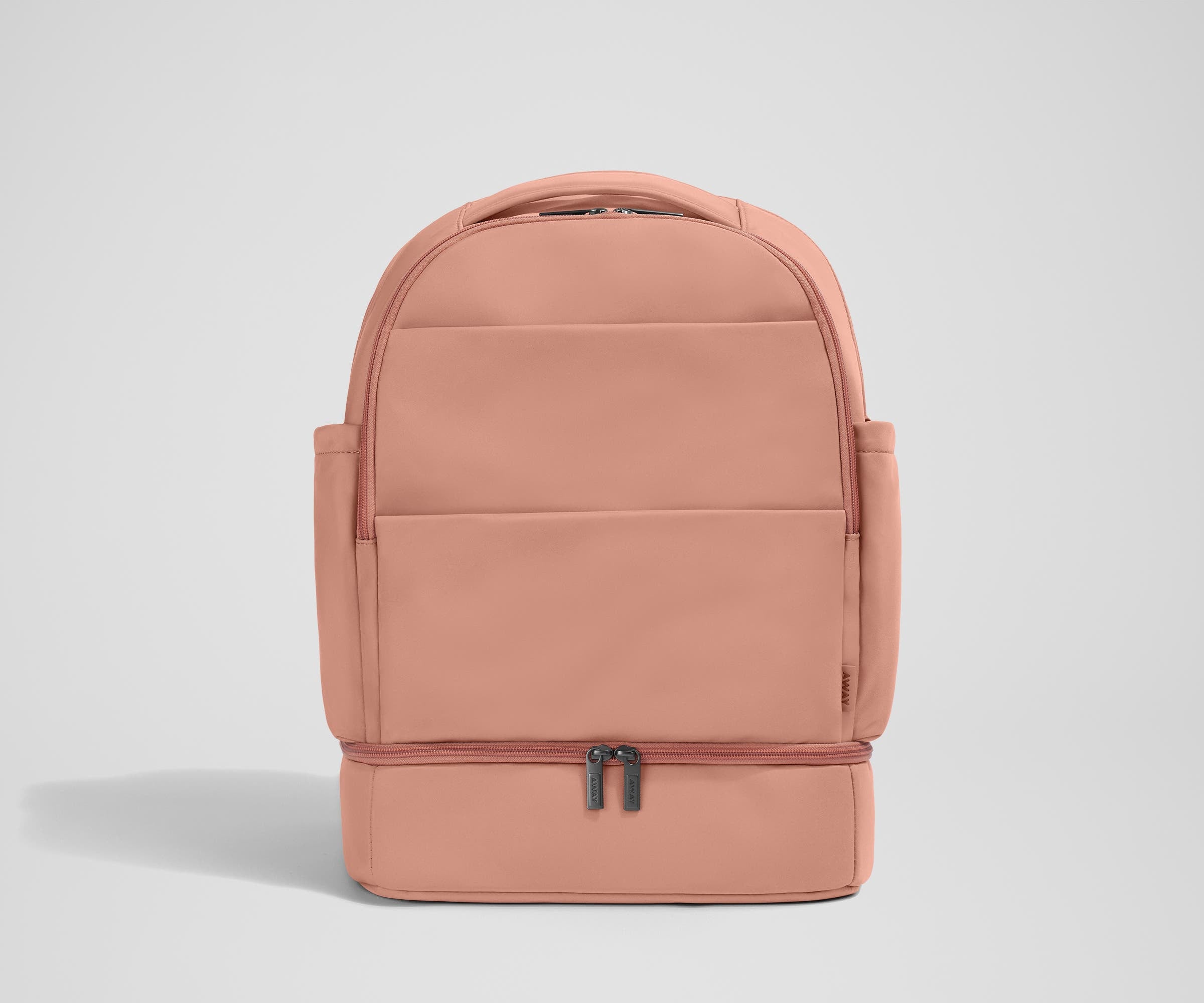 away-double-diaper-backpack-sac-dos-langer-rose-clay-pink image 1