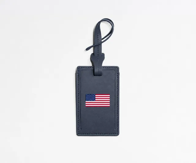 away-match-day-tiquette-bagage-cuir-drapeau-usa image 1