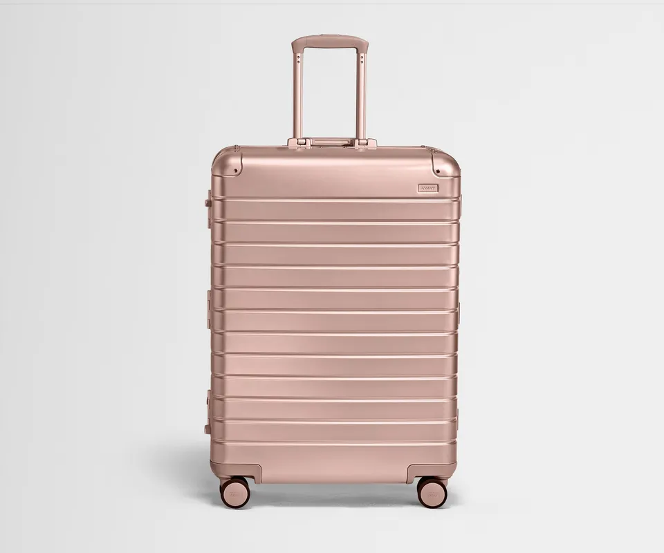 away-large-aluminum-valise-soute-rose-gold-aluminium image 1