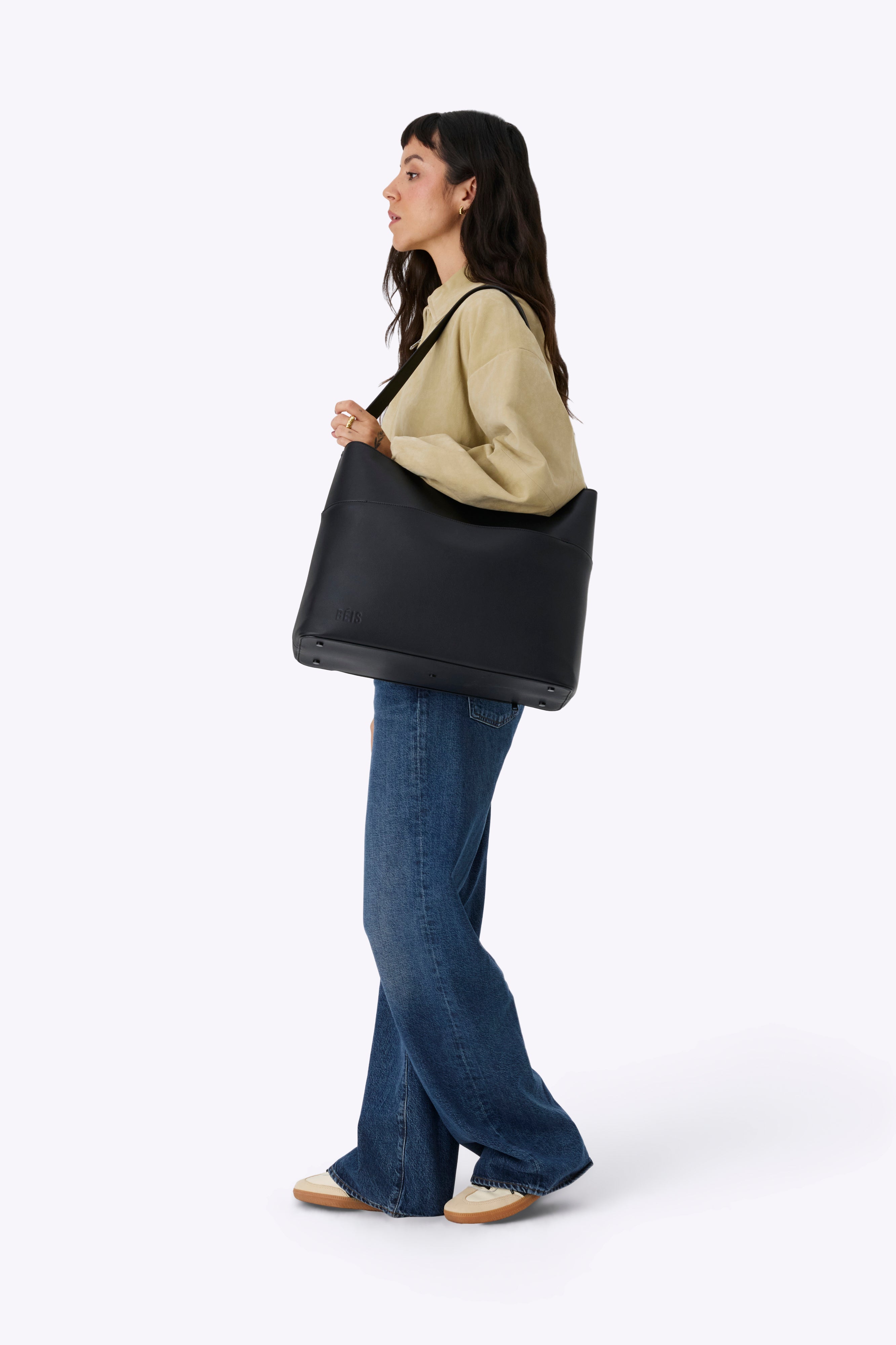 beis-diaper-tote-sac-langer-noir-cuir-vegan image 5