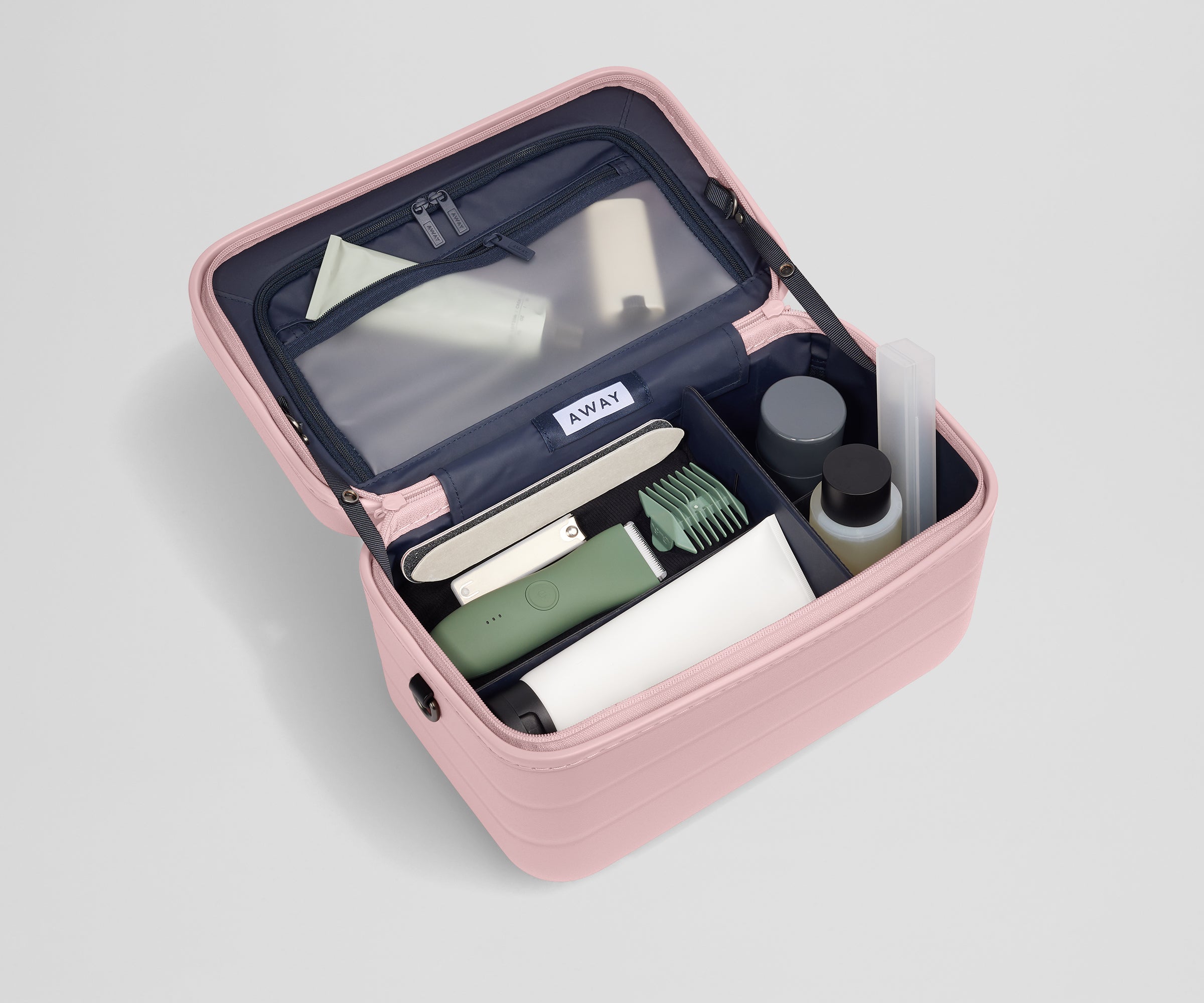 away-train-case-vanity-rigide-rose-blush-coque-dure image 6