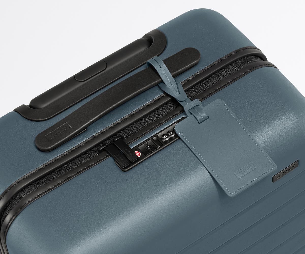 away-luggage-tag-tiquette-bagage-coast-blue-cuir image 2