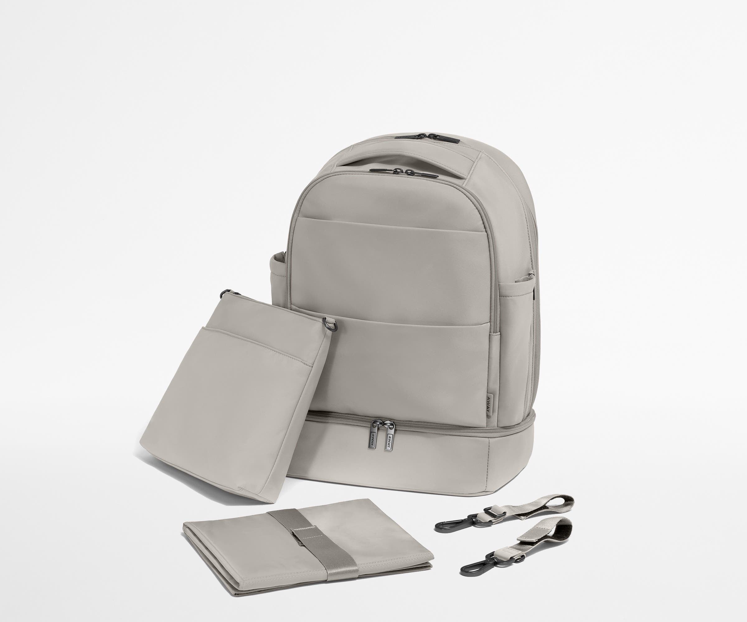 away-double-diaper-backpack-sac-dos-langer-gris-cloud-gray image 8