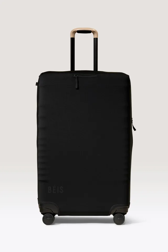 beis-carry-on-housse-de-valise-cabine-noire-personnalisable image 1