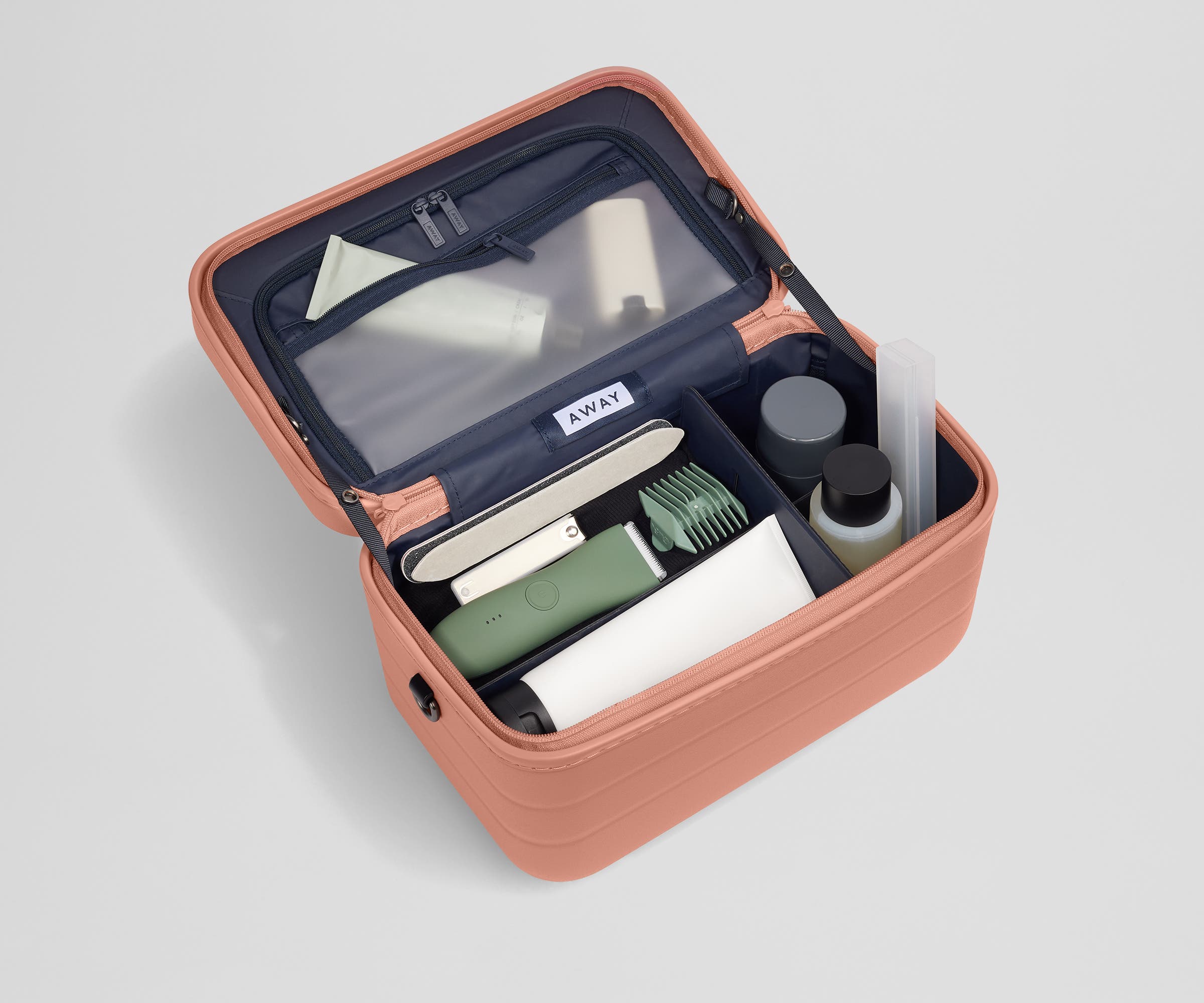 away-the-train-case-trousse-de-toilette-clay-pink-rigide image 6