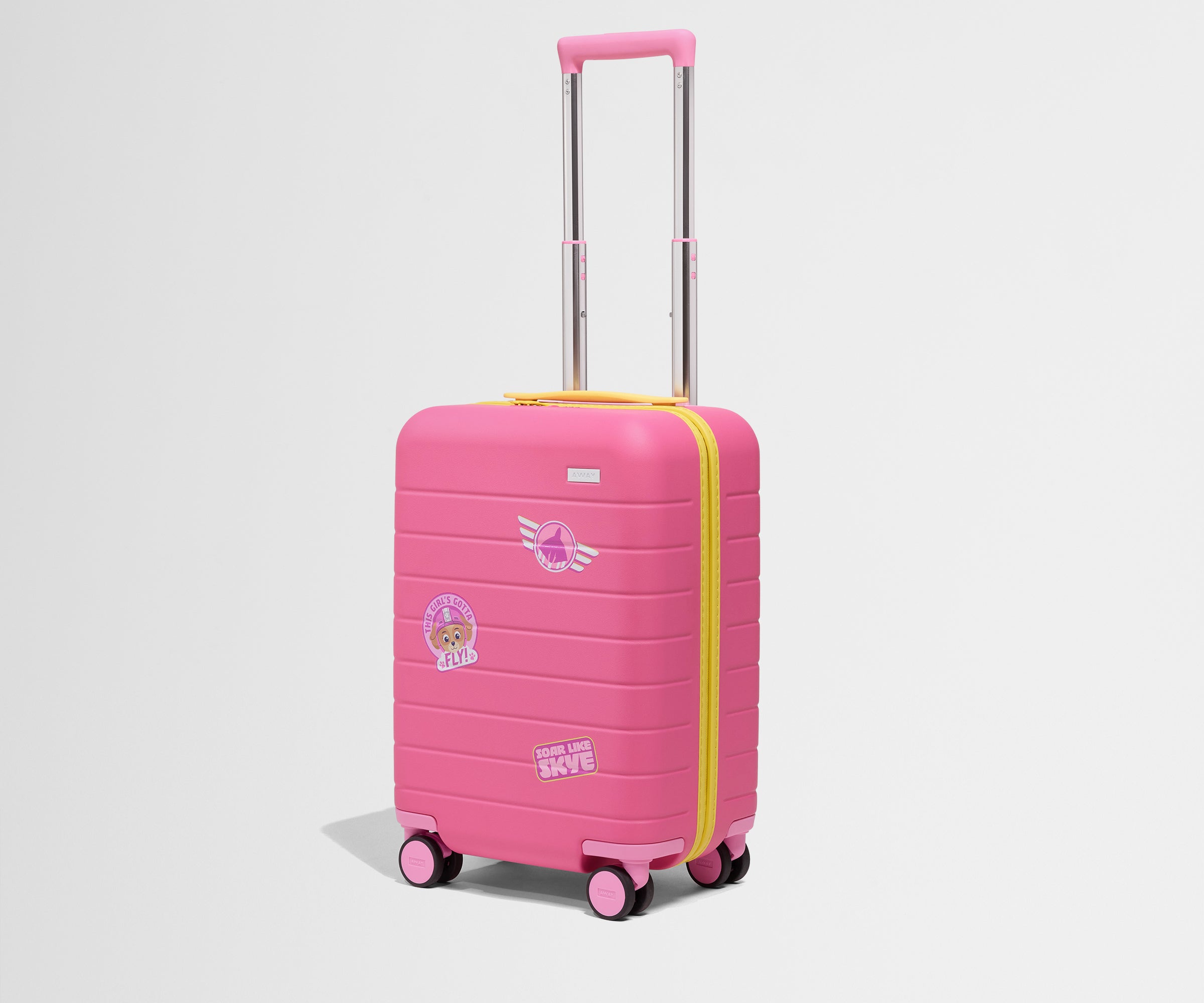 away-kids-carry-on-valise-cabine-enfant-skye-pilot-pink-pat-patrouille image 2