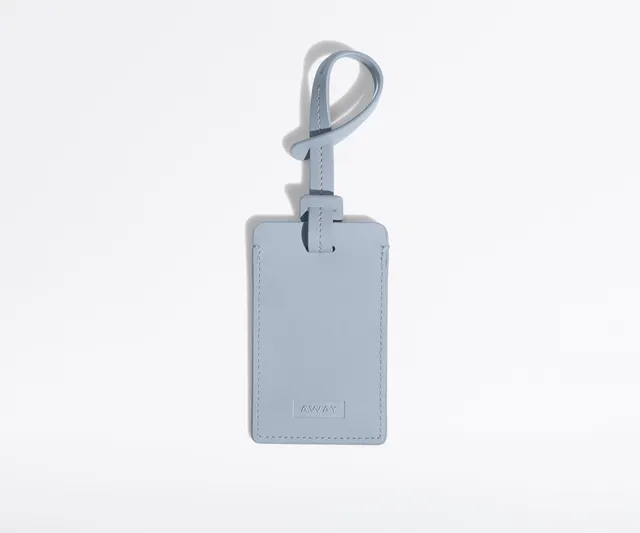 away-the-luggage-tag-tiquette-bagage-arctic-blue-cuir image 1