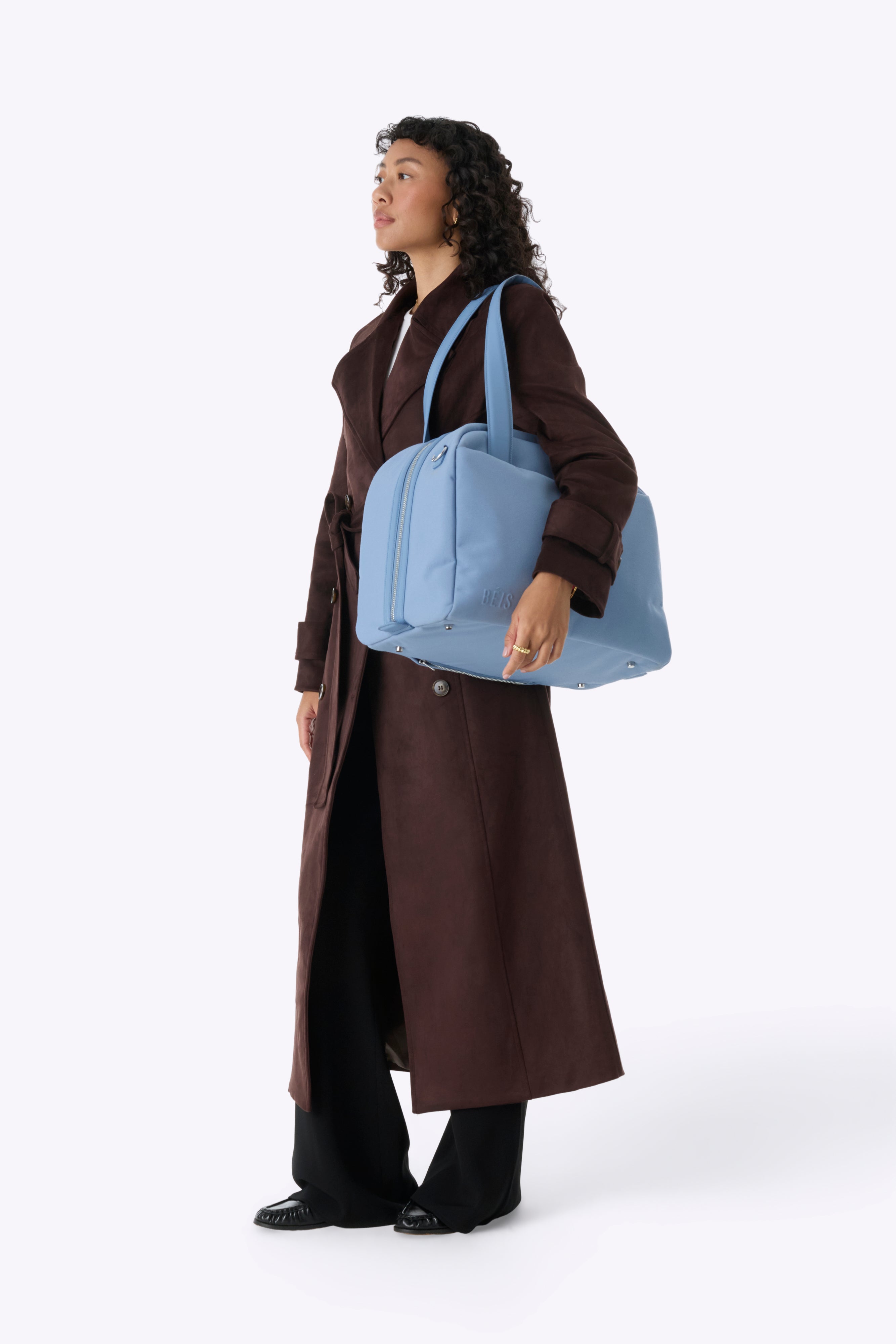 beis-duffle-sac-polochon-dusty-blue-bagage-cabine image 5