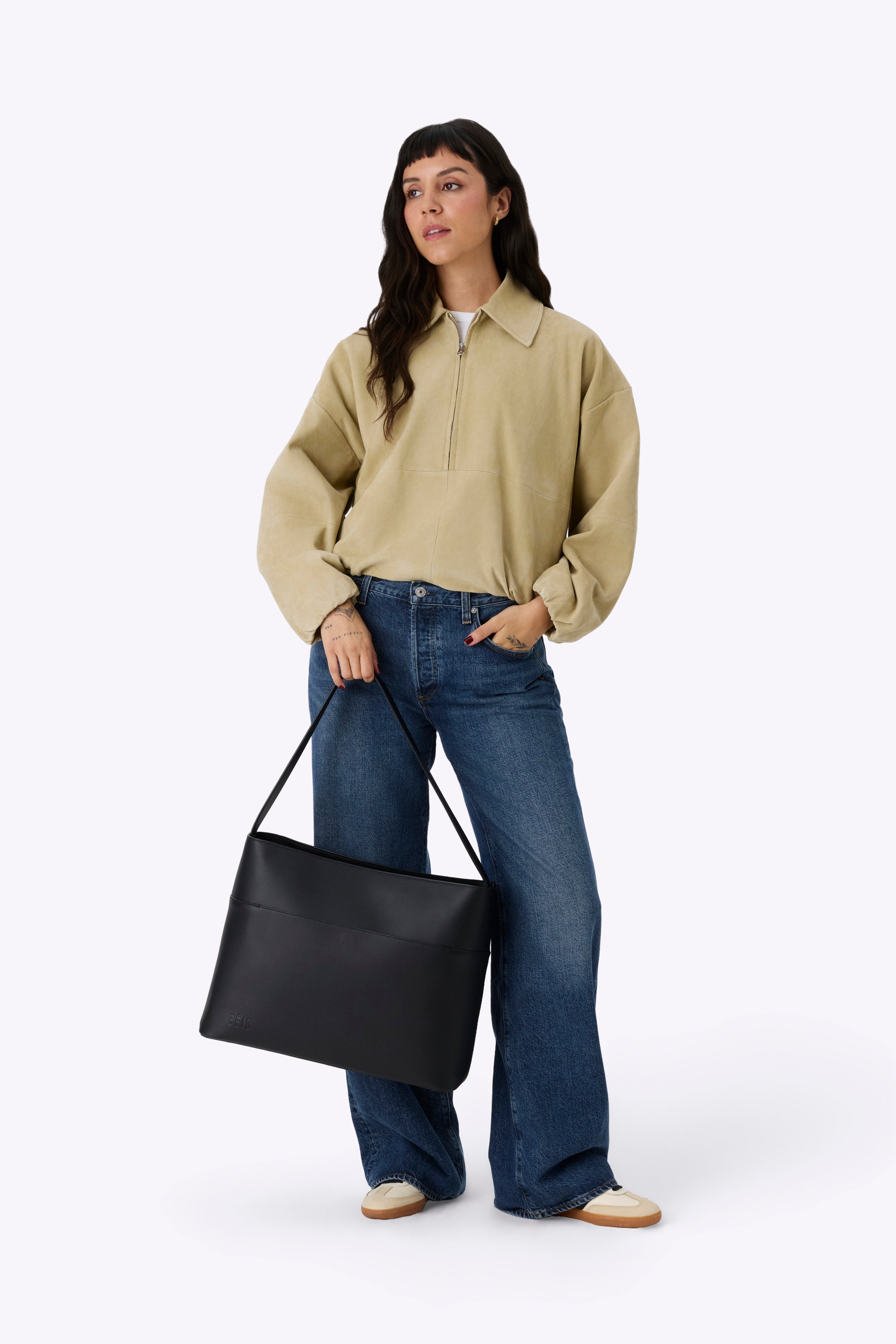 beis-diaper-tote-sac-langer-noir-cuir-vegan image 7