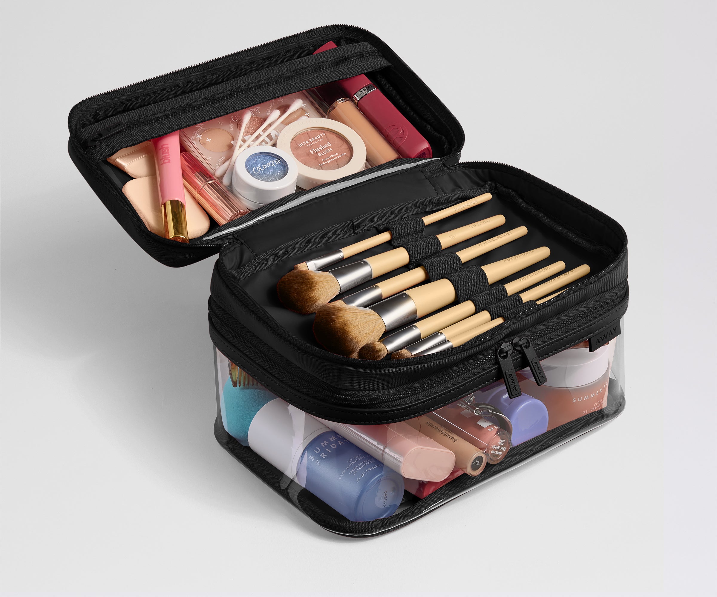 away-clear-cosmetic-trousse-toilette-jet-black-transparente image 3