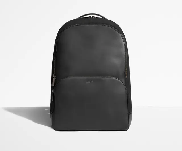 away-transit-leather-sac-dos-cuir-jet-black image 1