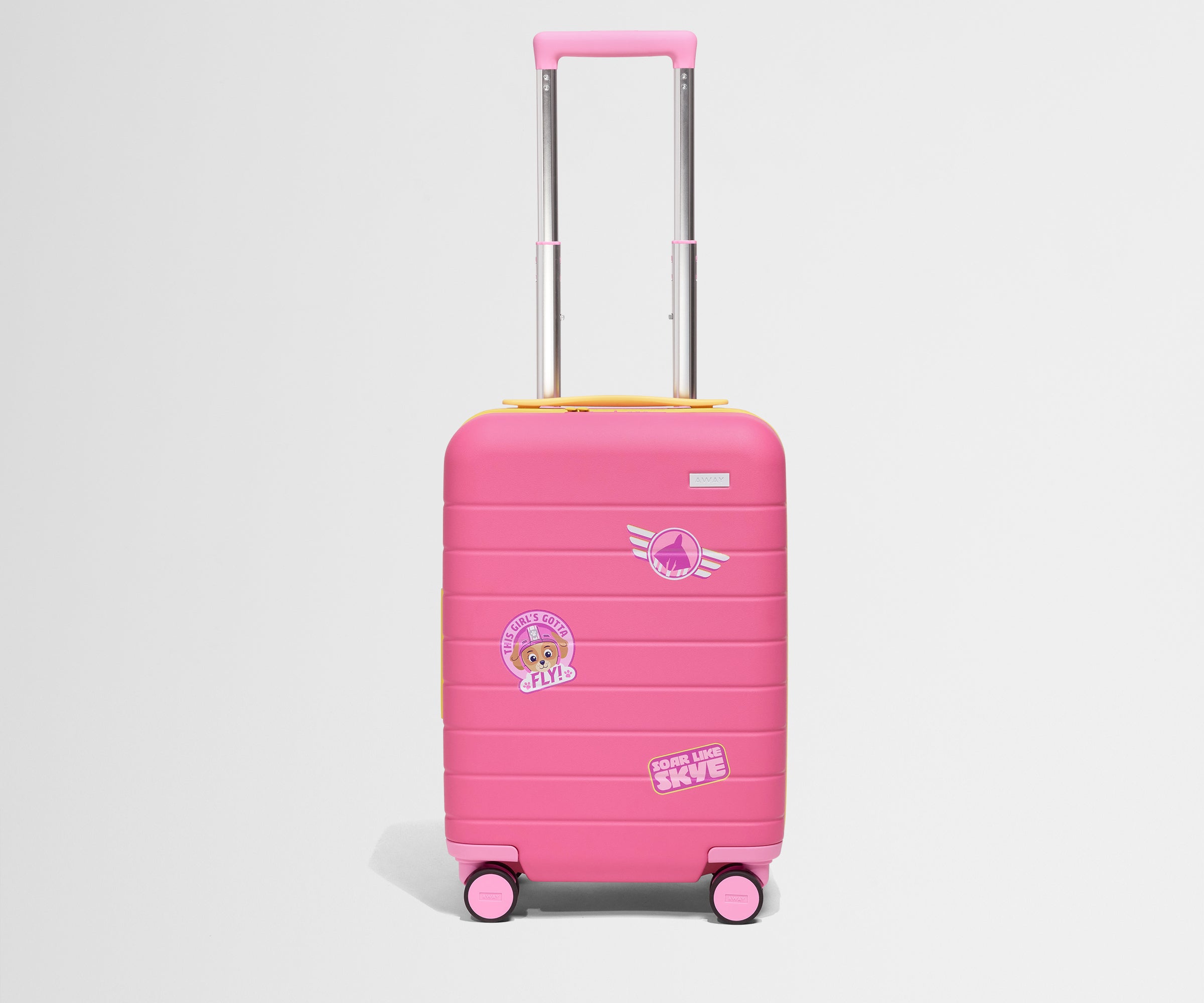 away-kids-carry-on-valise-cabine-enfant-skye-pilot-pink-pat-patrouille image 1
