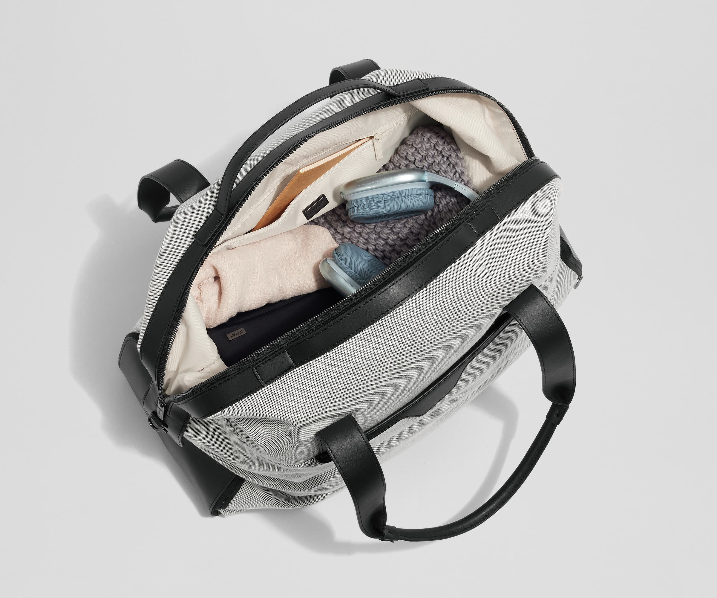 away-transit-canvas-weekender-sac-voyage-noir-toile image 3