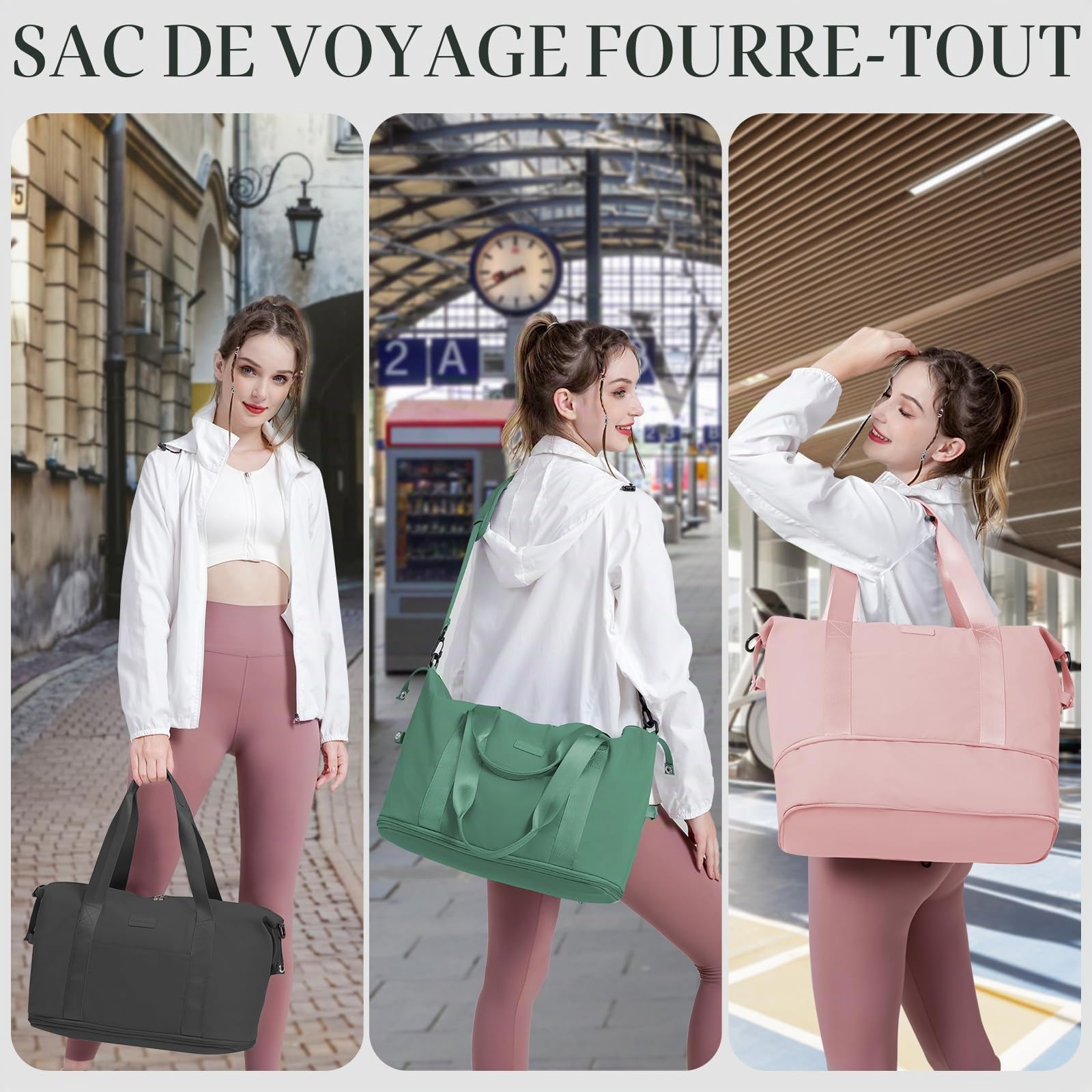 hayayu-sac-de-cabine-40x20x25-sac-voyage-rose-extensible image 4