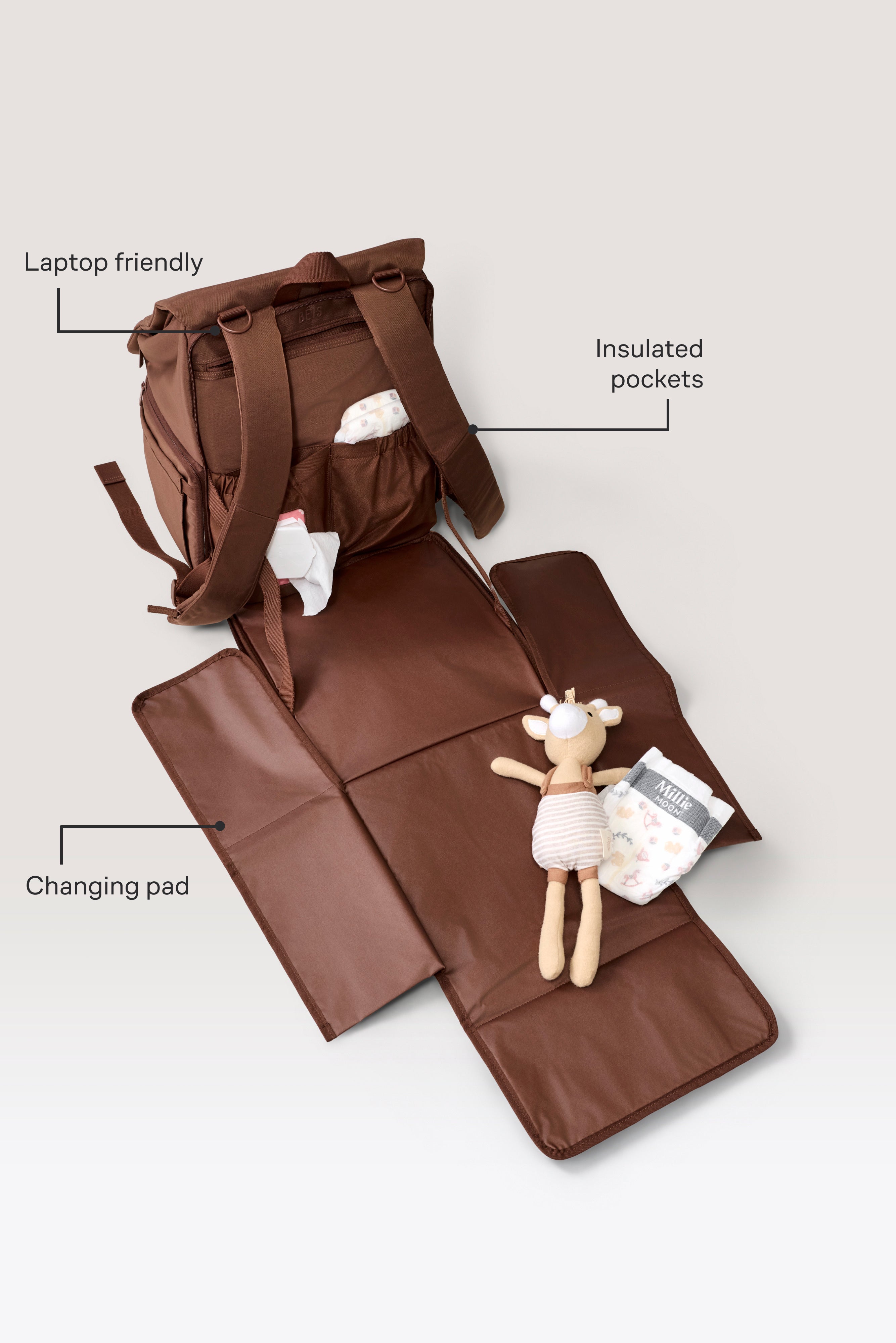 beis-ultimate-diaper-sac-dos-langer-maple-matelas image 2