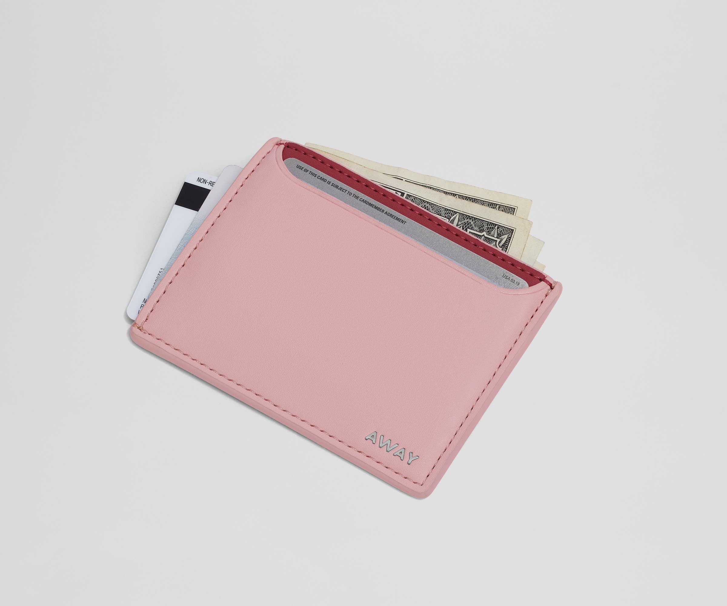 away-card-case-porte-cartes-cuir-rose-flamingo image 2