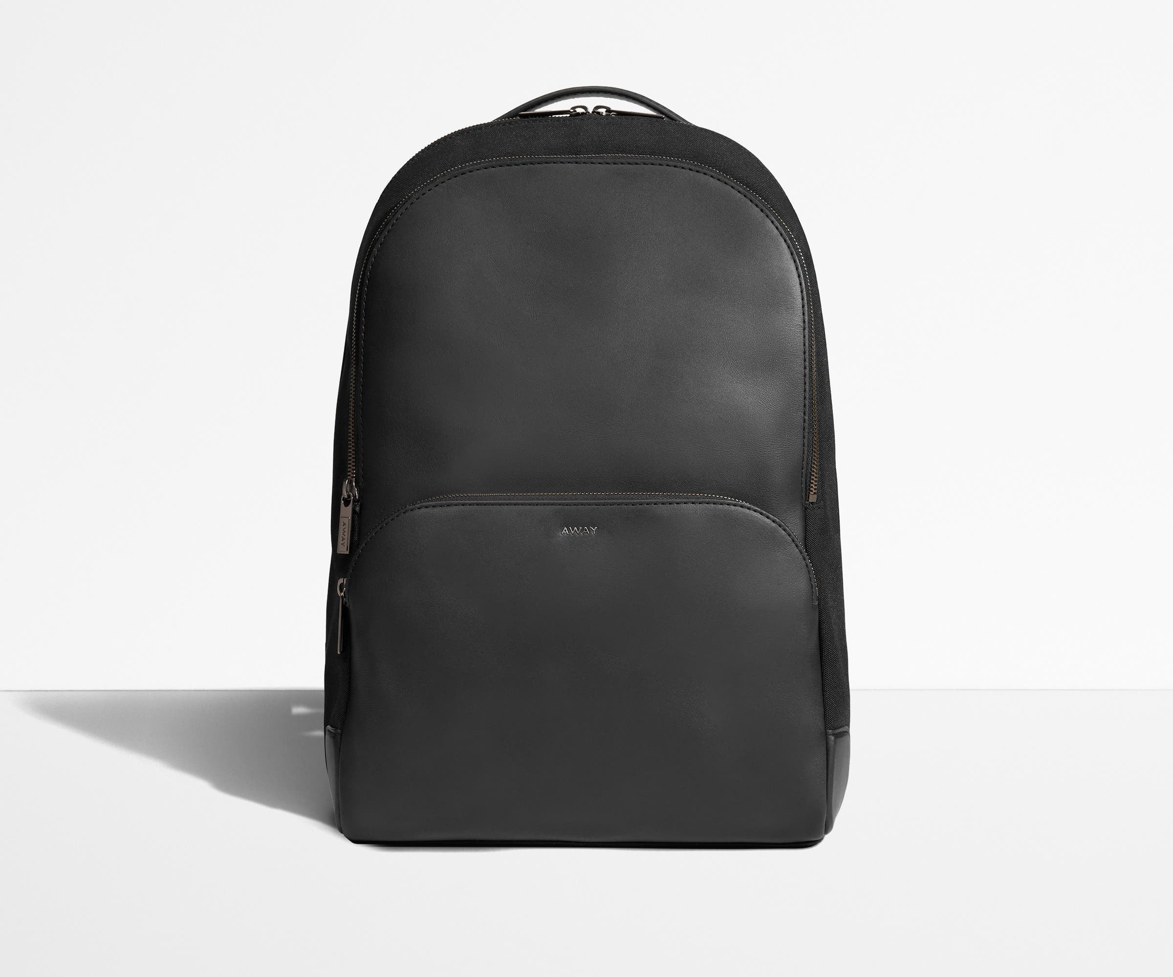 away-transit-leather-sac-dos-cuir-jet-black image 1