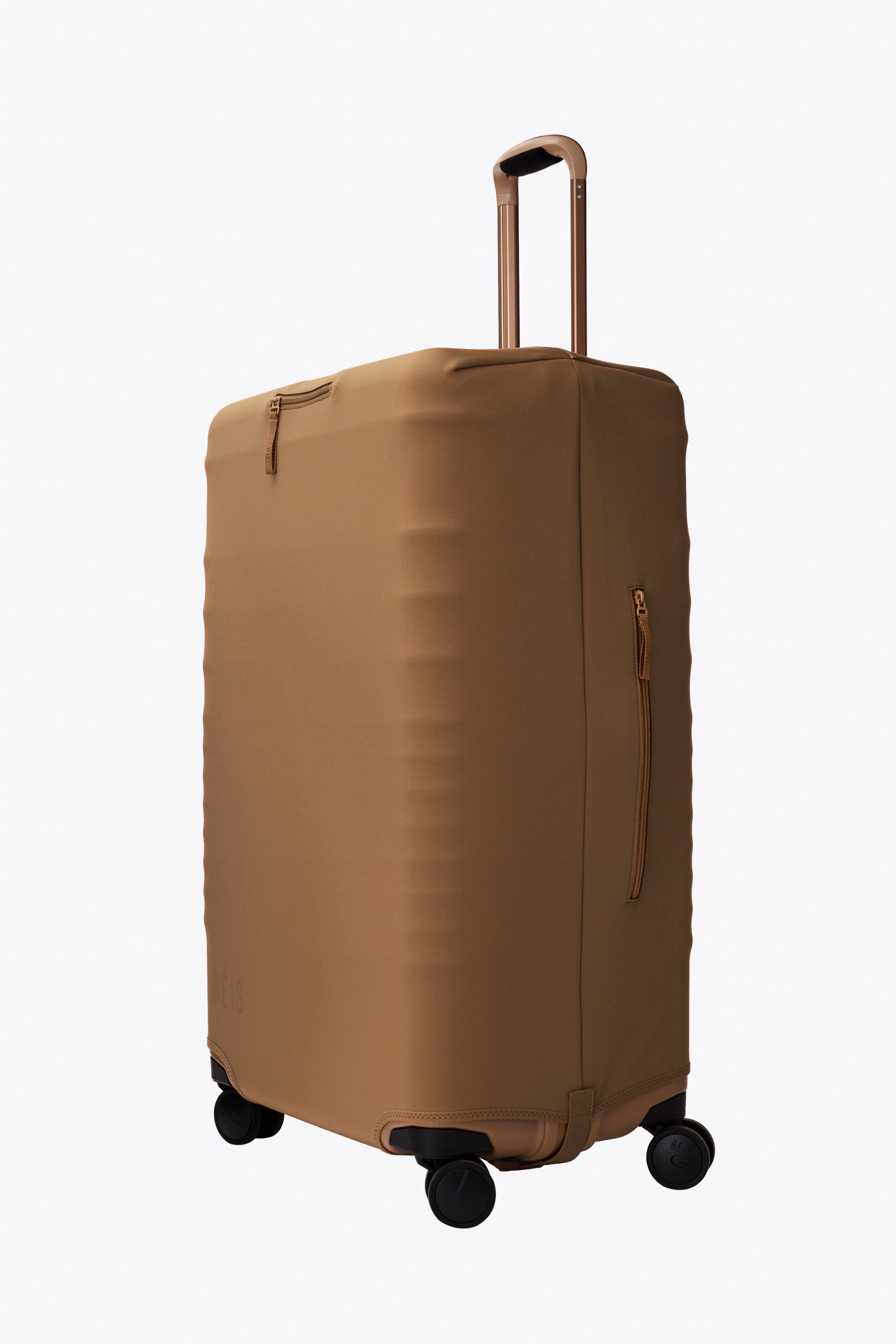 beis-large-check-in-housse-valise-soute-camel-lavable image 2