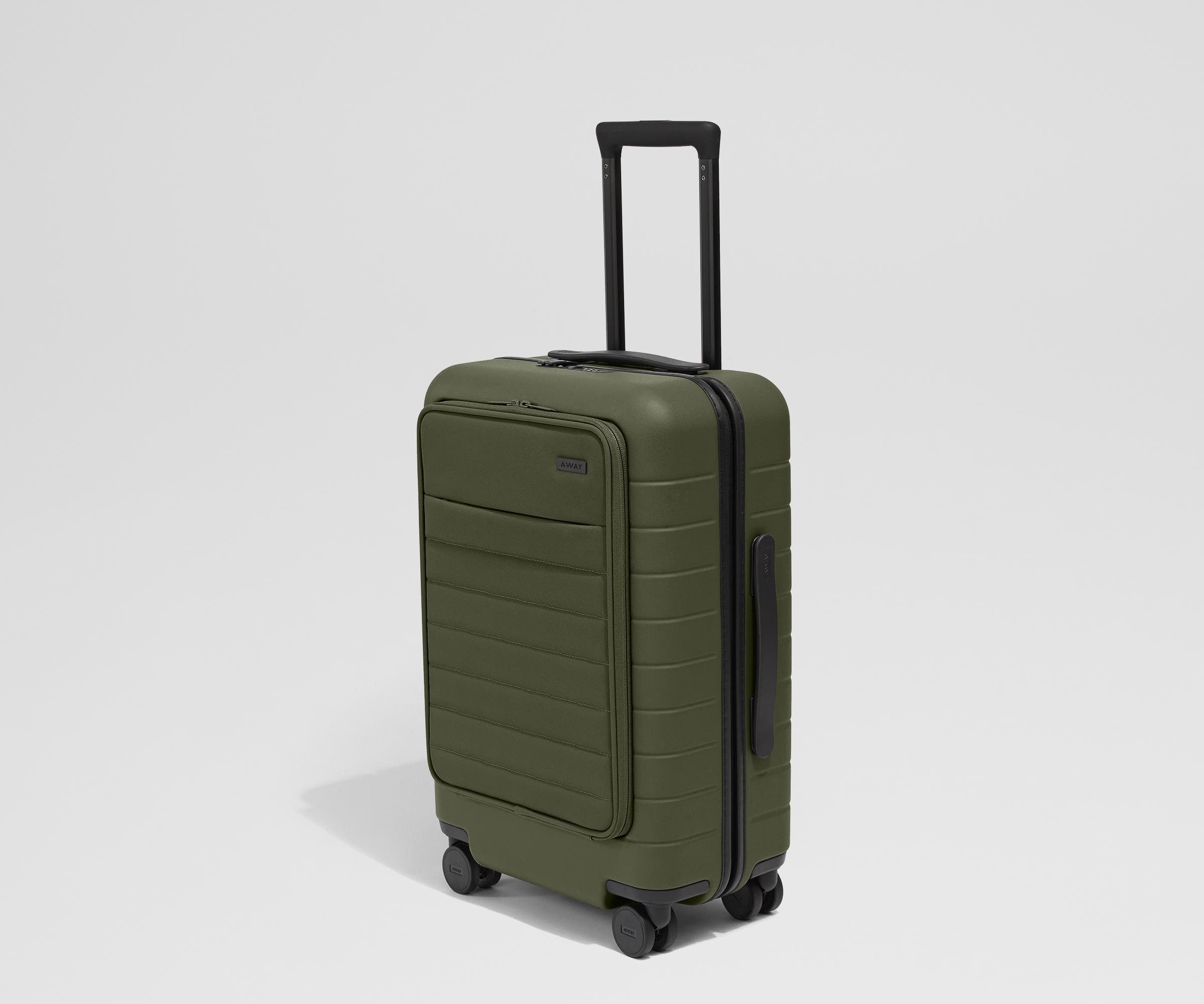 away-executive-carry-on-valise-cabine-olive-green-laptop image 2