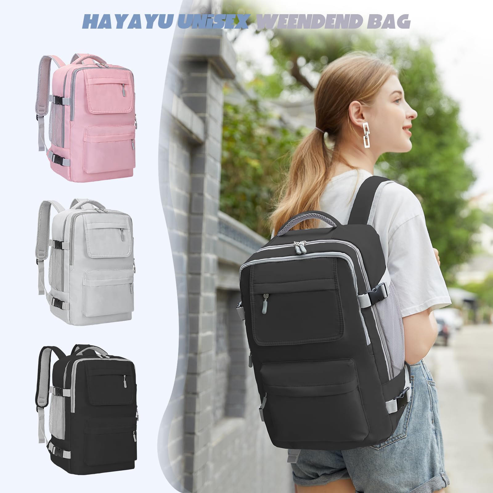 hayayu-sac-de-cabine-sac-dos-40x30x20-ryanair-noir-usb image 7