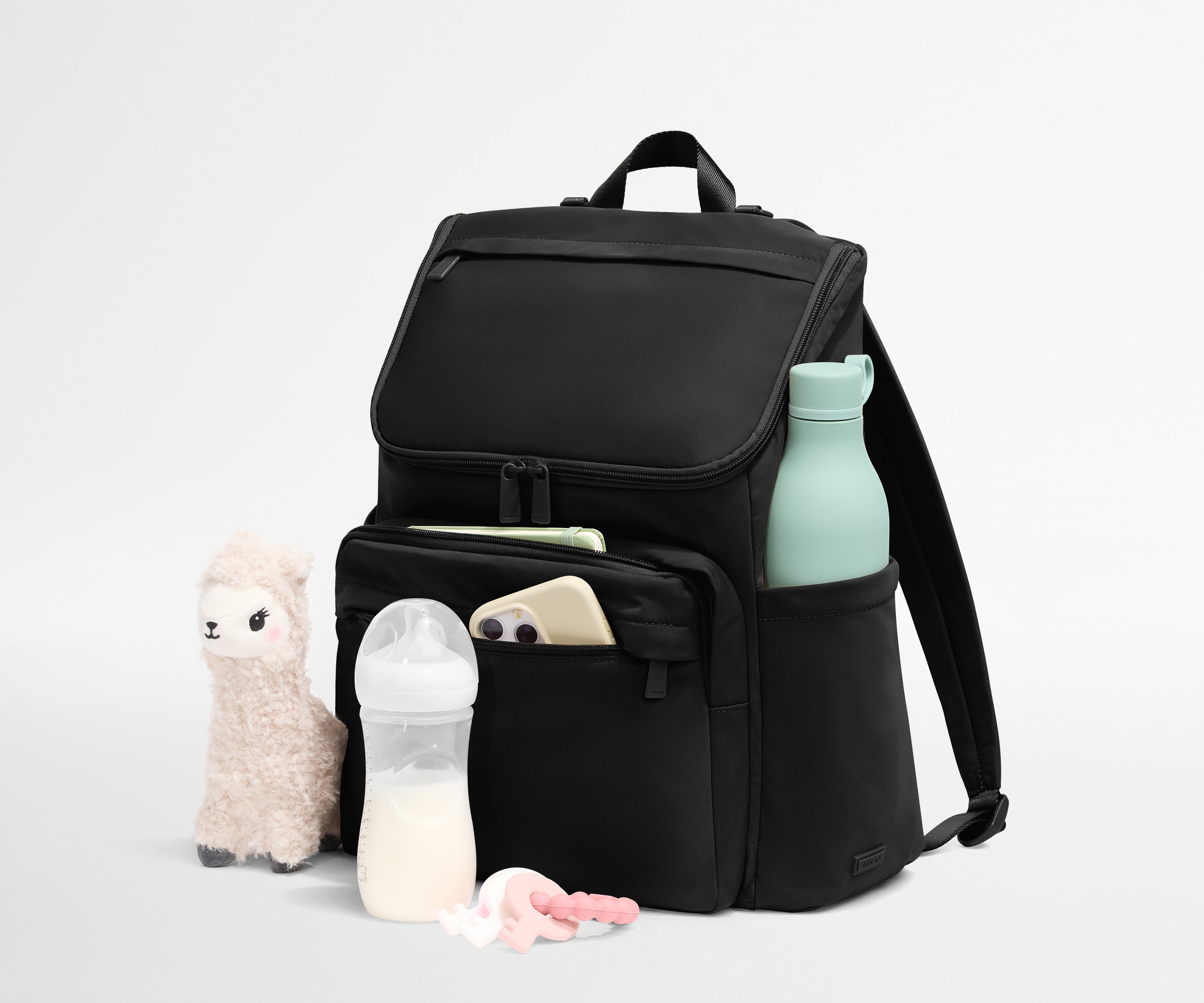 away-featherlight-diaper-backpack-sac-dos-langer-noir image 2