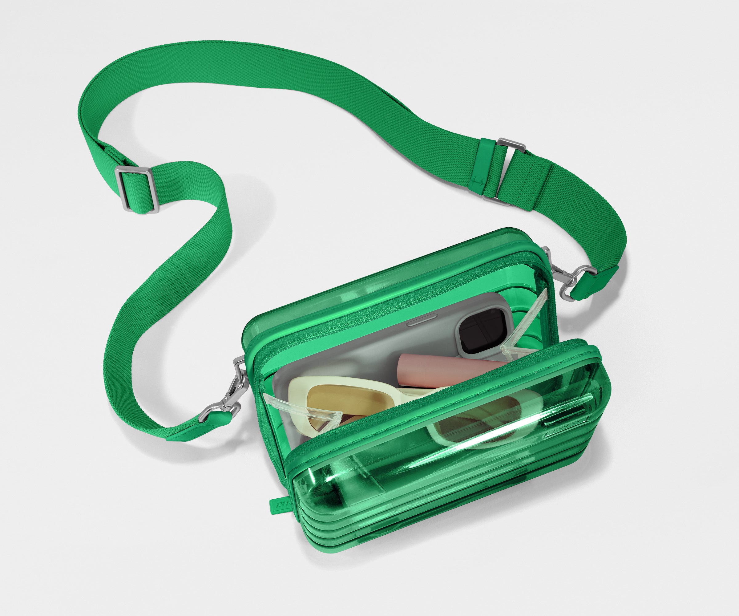 away-the-mini-crossbody-sac-bandouli-re-vert-translucide image 2